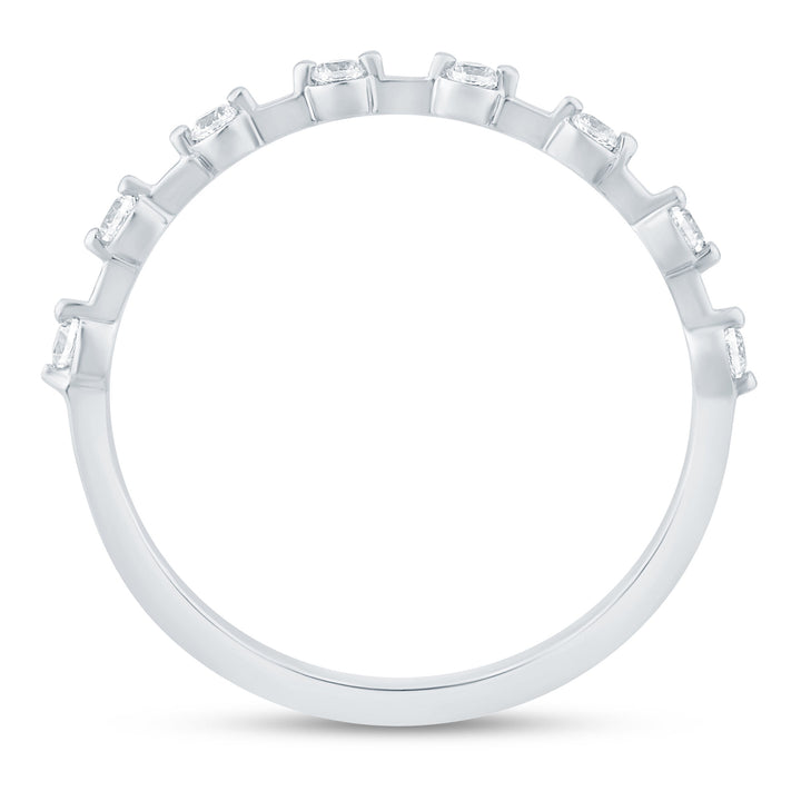 Diamond Anniversary Band in 10K White Gold (1/7 ct. tw.)