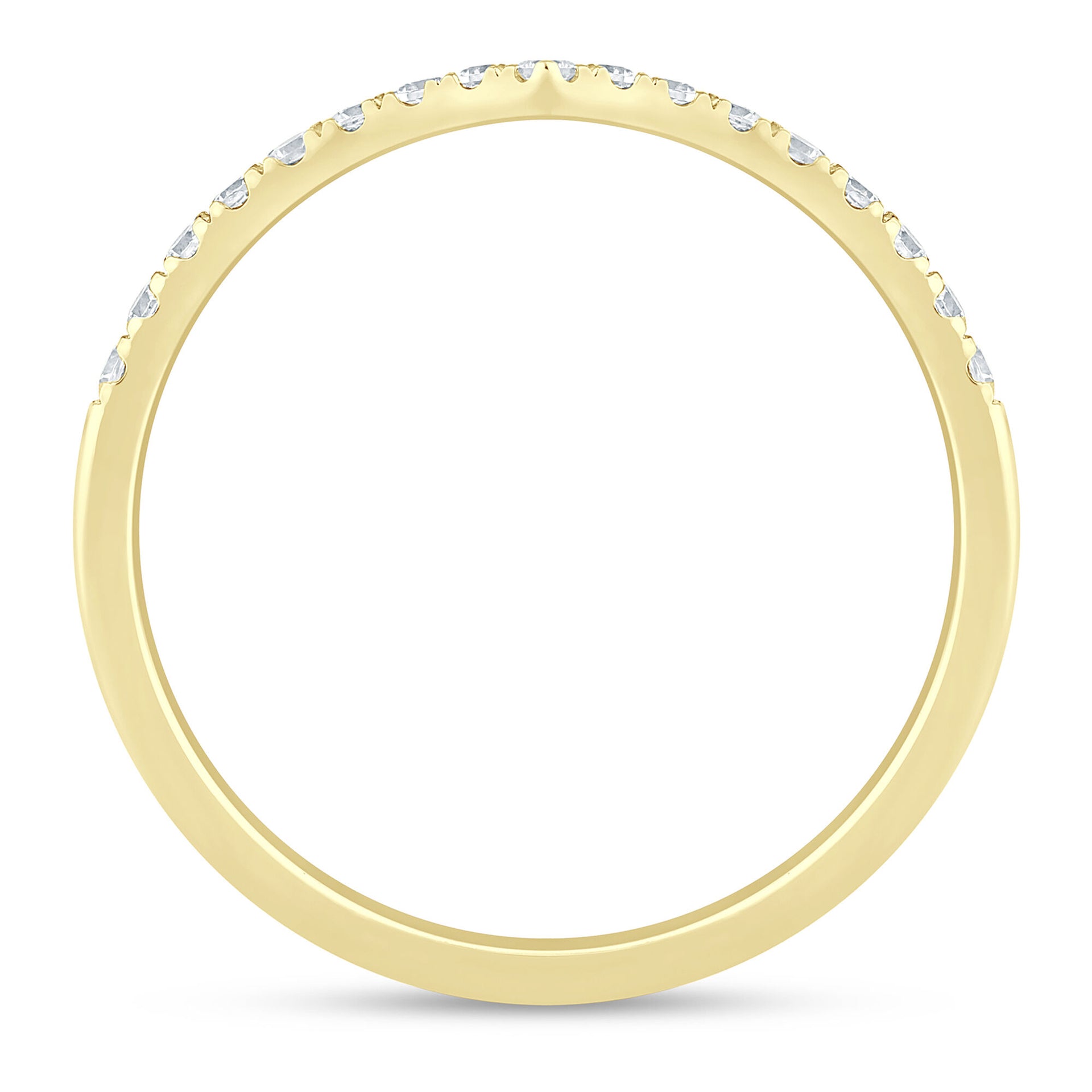 Diamond Contour Band in 14K Yellow Gold (1/5 ct. tw.)