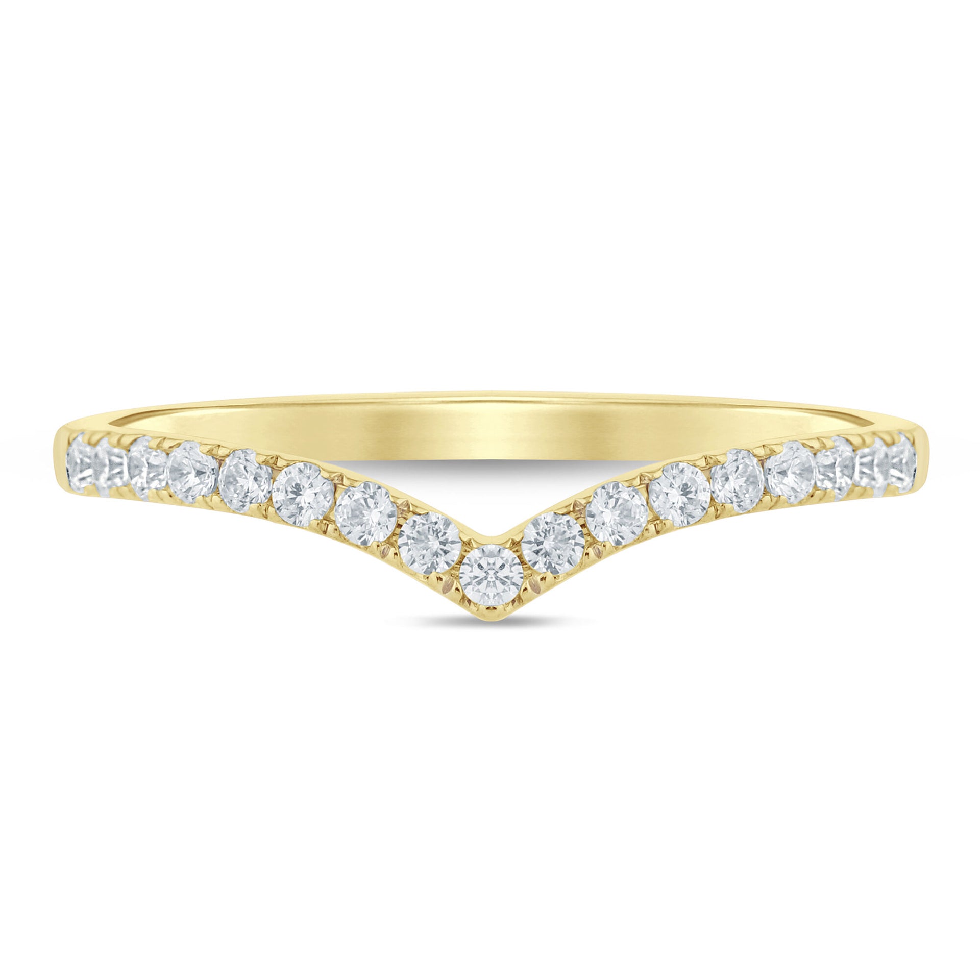 Diamond Contour Band in 14K Yellow Gold (1/5 ct. tw.)