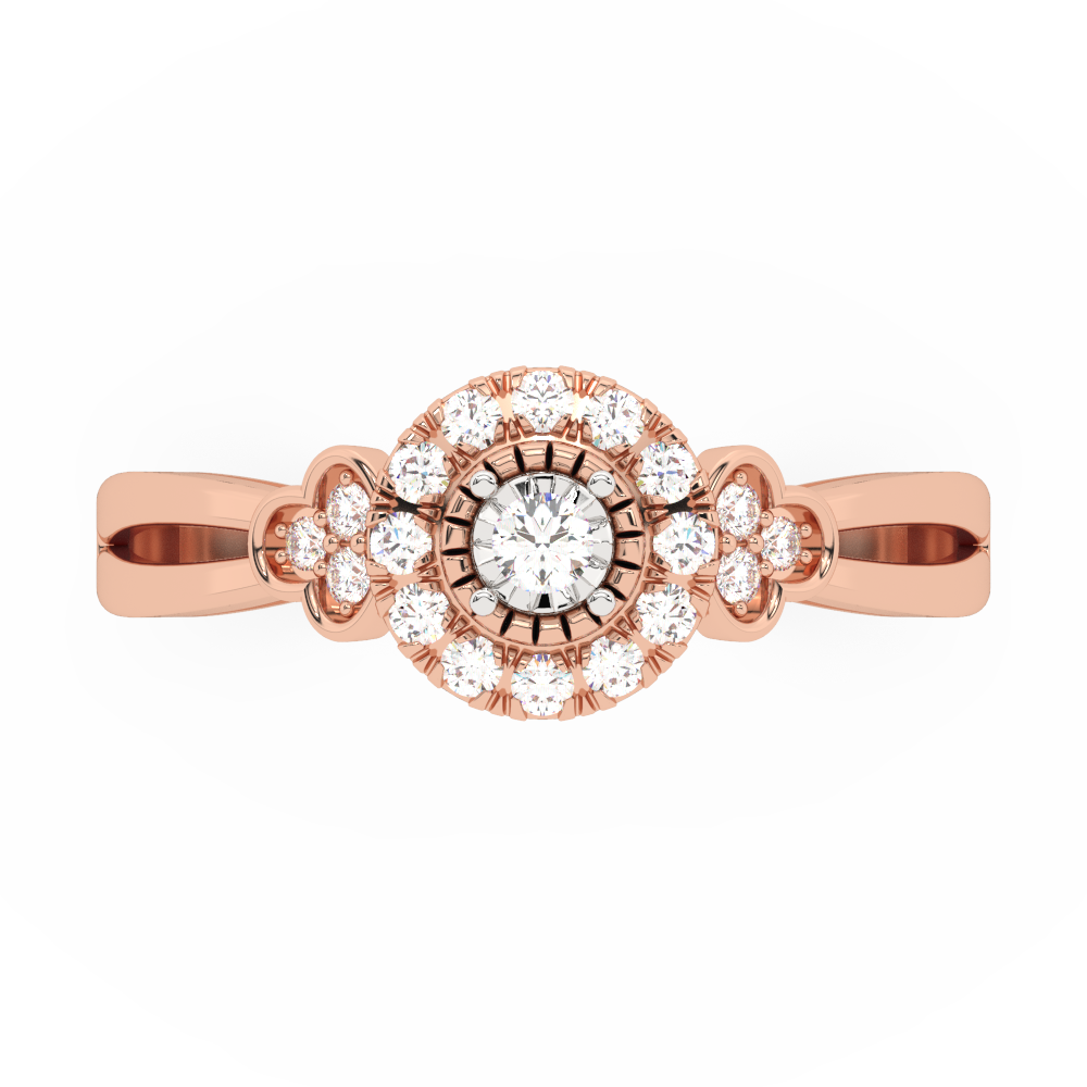 Lab Grown Diamond and Pink Sapphire Promise Ring in 10K Rose Gold (1/3 ct. tw.)
