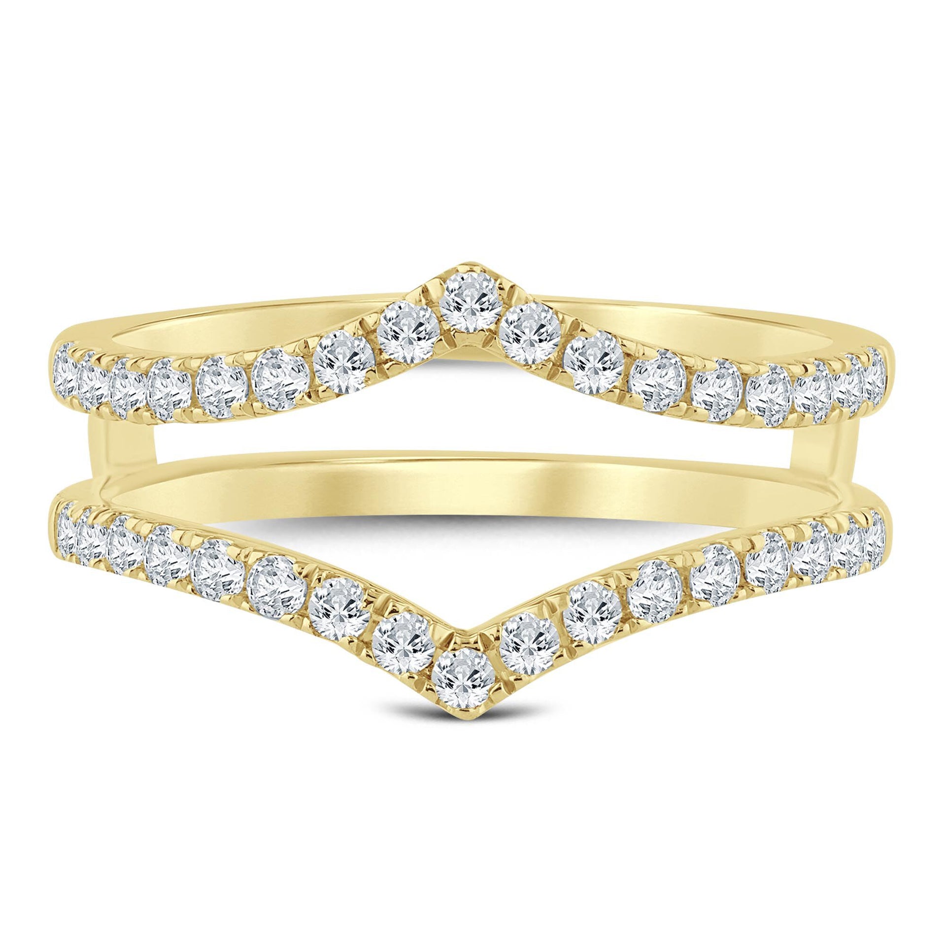 Diamond Chevron Ring Insert in 14K Yellow Gold (1/2 ct. tw.)