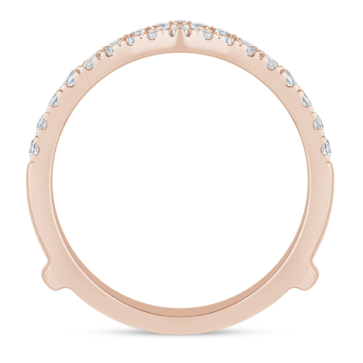 Diamond Chevron Ring Insert in 14K Rose Gold (1/2 ct. tw.)
