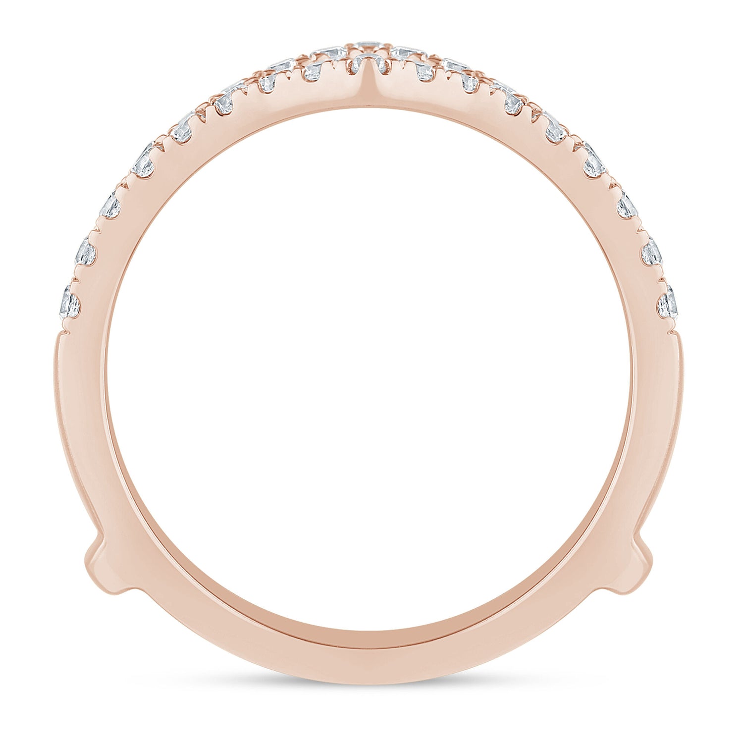 Diamond Chevron Ring Insert in 14K Rose Gold (1/2 ct. tw.)