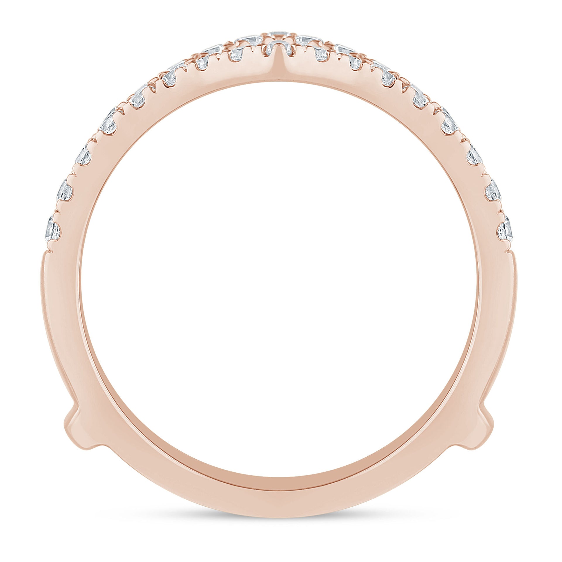 Diamond Chevron Ring Insert in 14K Rose Gold (1/2 ct. tw.)