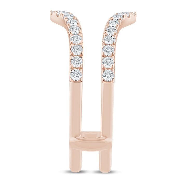 Diamond Chevron Ring Insert in 14K Rose Gold (1/2 ct. tw.)