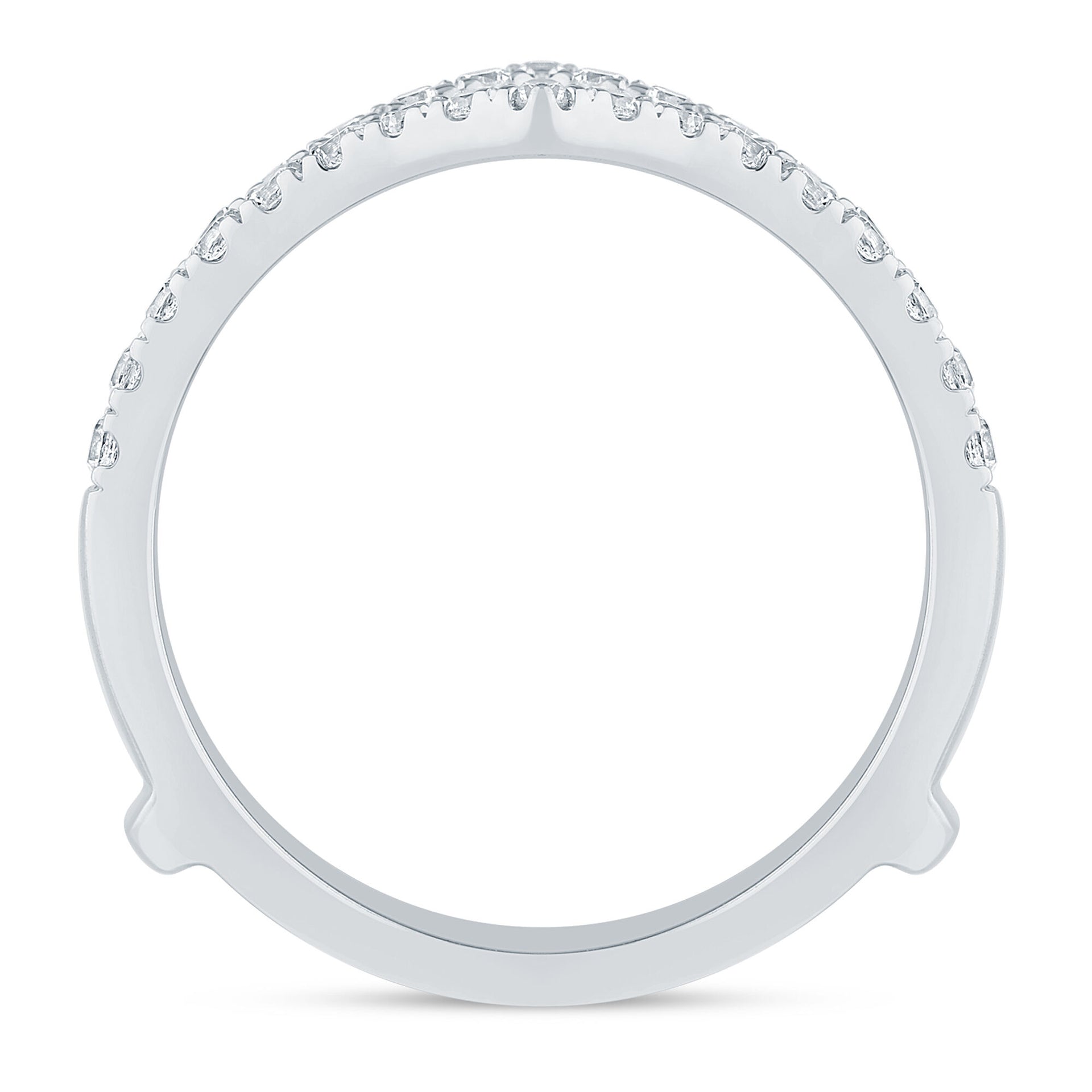 Diamond Chevron Ring Insert in 14K White Gold (1/2 ct. tw.)