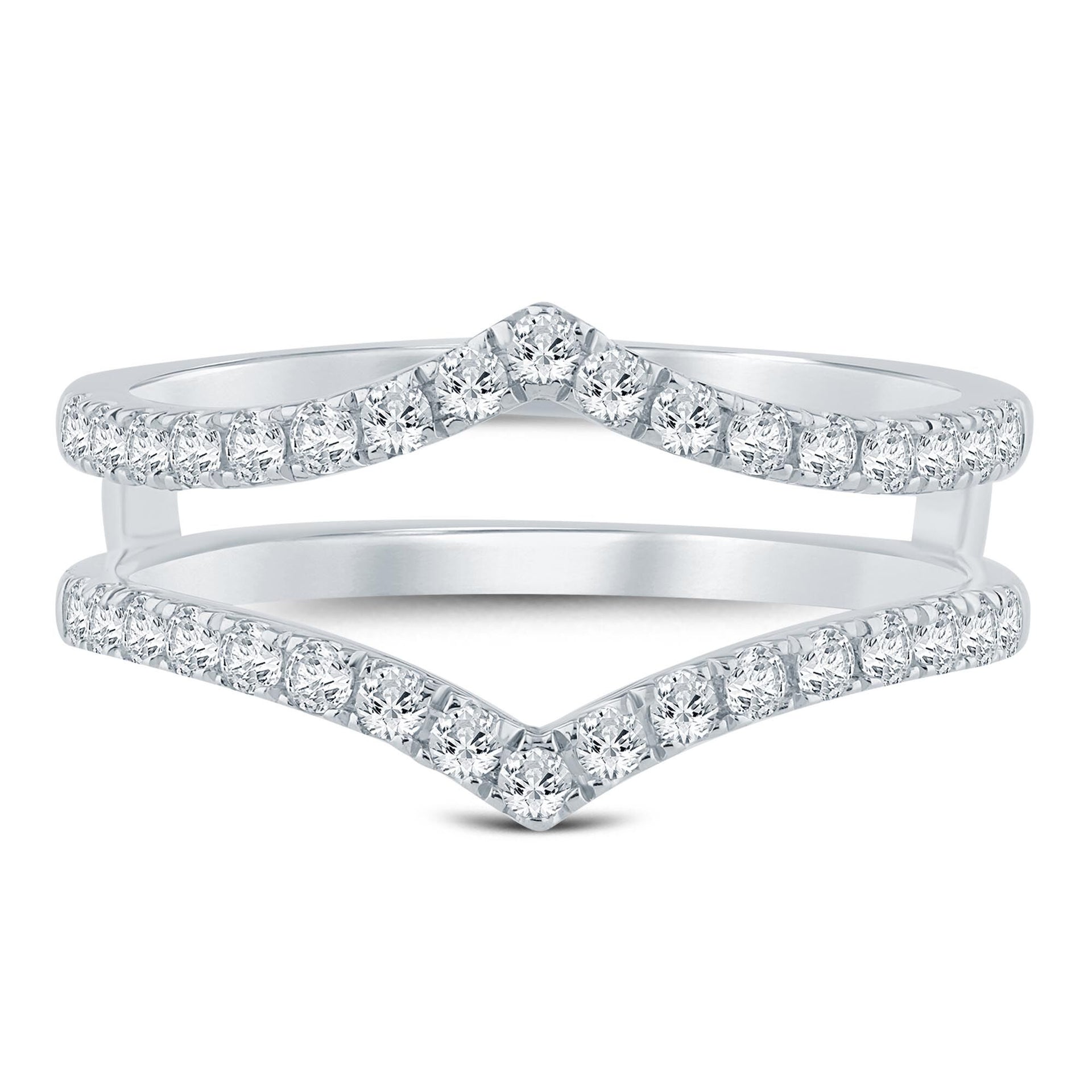 Diamond Chevron Ring Insert in 14K White Gold (1/2 ct. tw.)