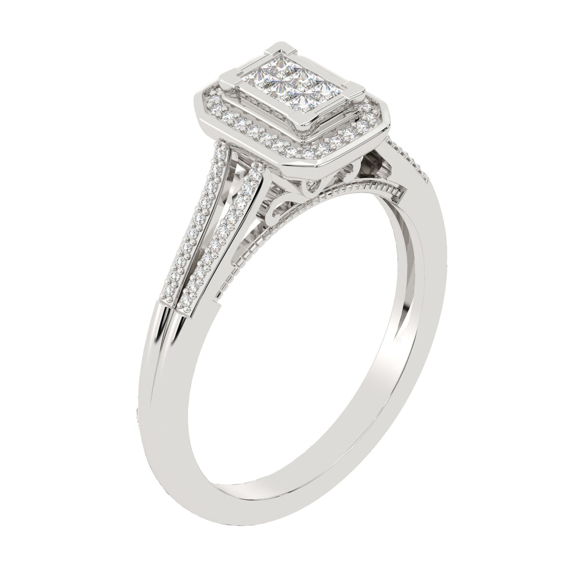 Princess-Cut Diamond Promise Ring in 10K White Gold (1/4 ct. tw.)