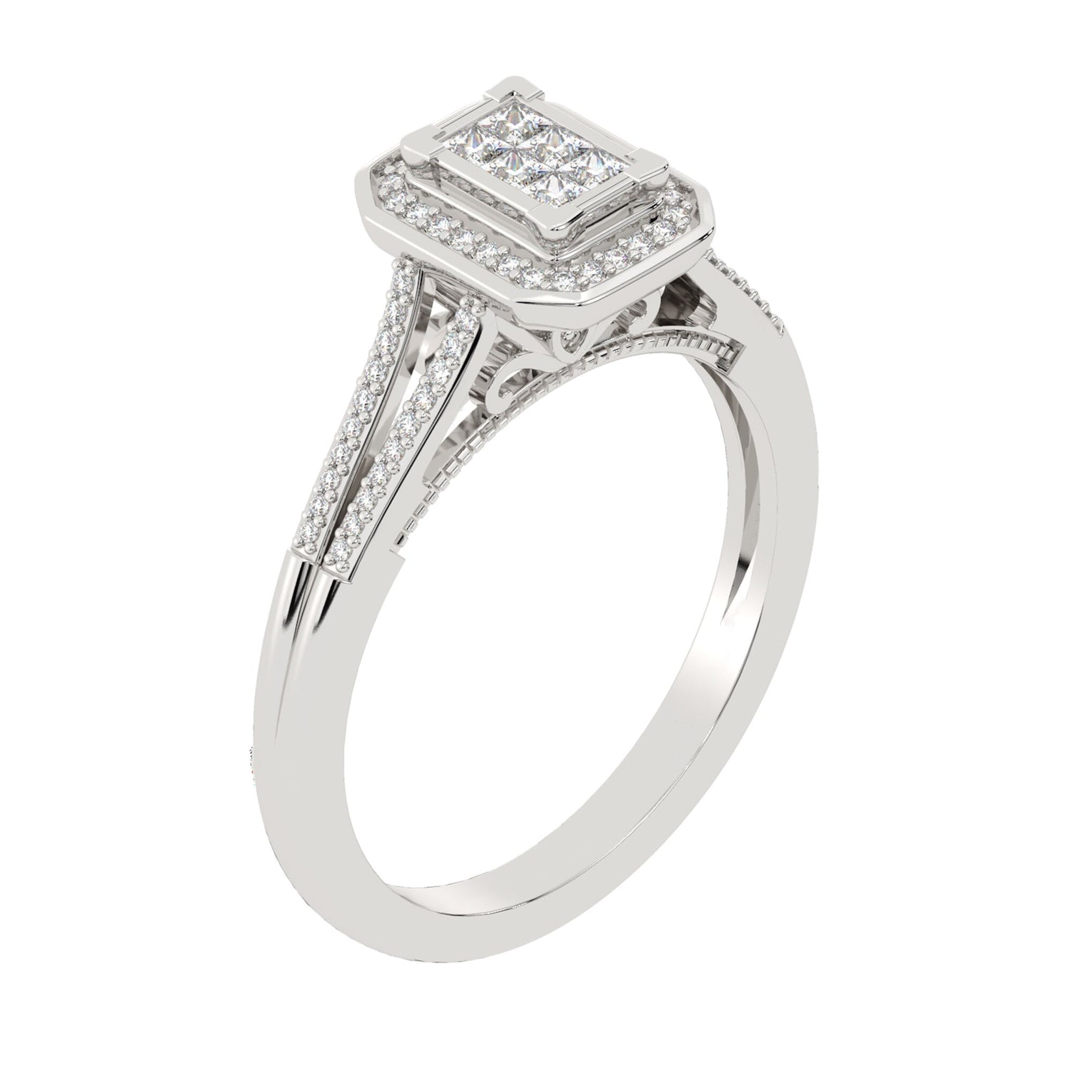 Princess-Cut Diamond Promise Ring in 10K White Gold (1/4 ct. tw.)