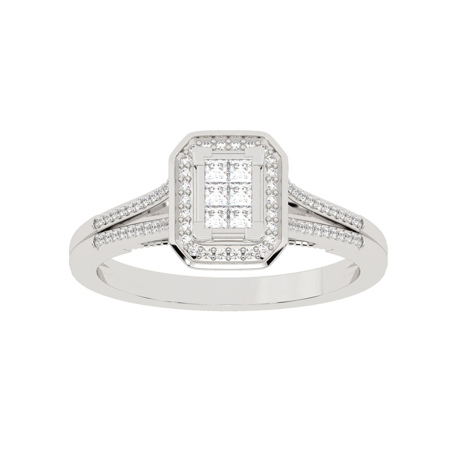 Princess-Cut Diamond Promise Ring in 10K White Gold (1/4 ct. tw.)