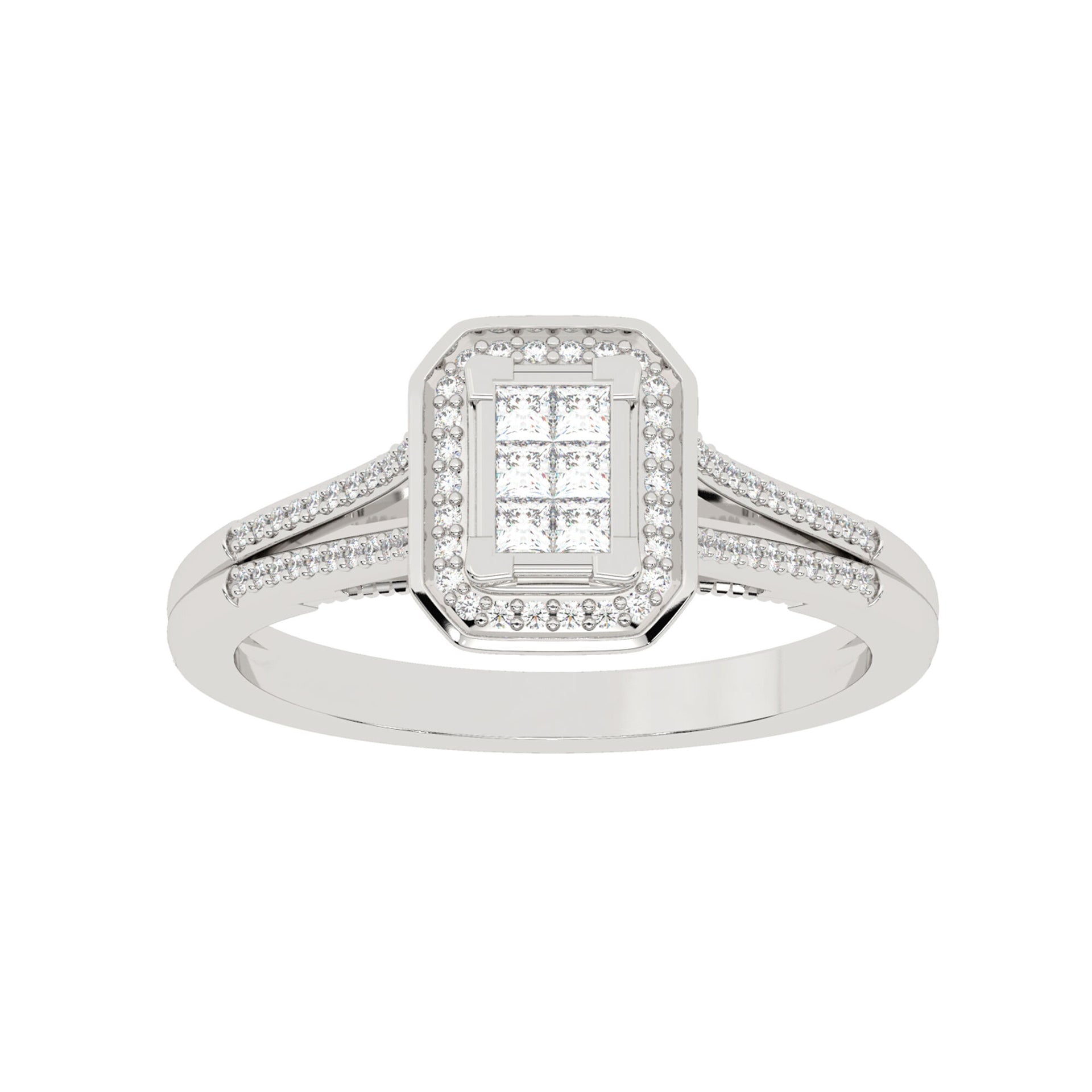 Princess-Cut Diamond Promise Ring in 10K White Gold (1/4 ct. tw.)