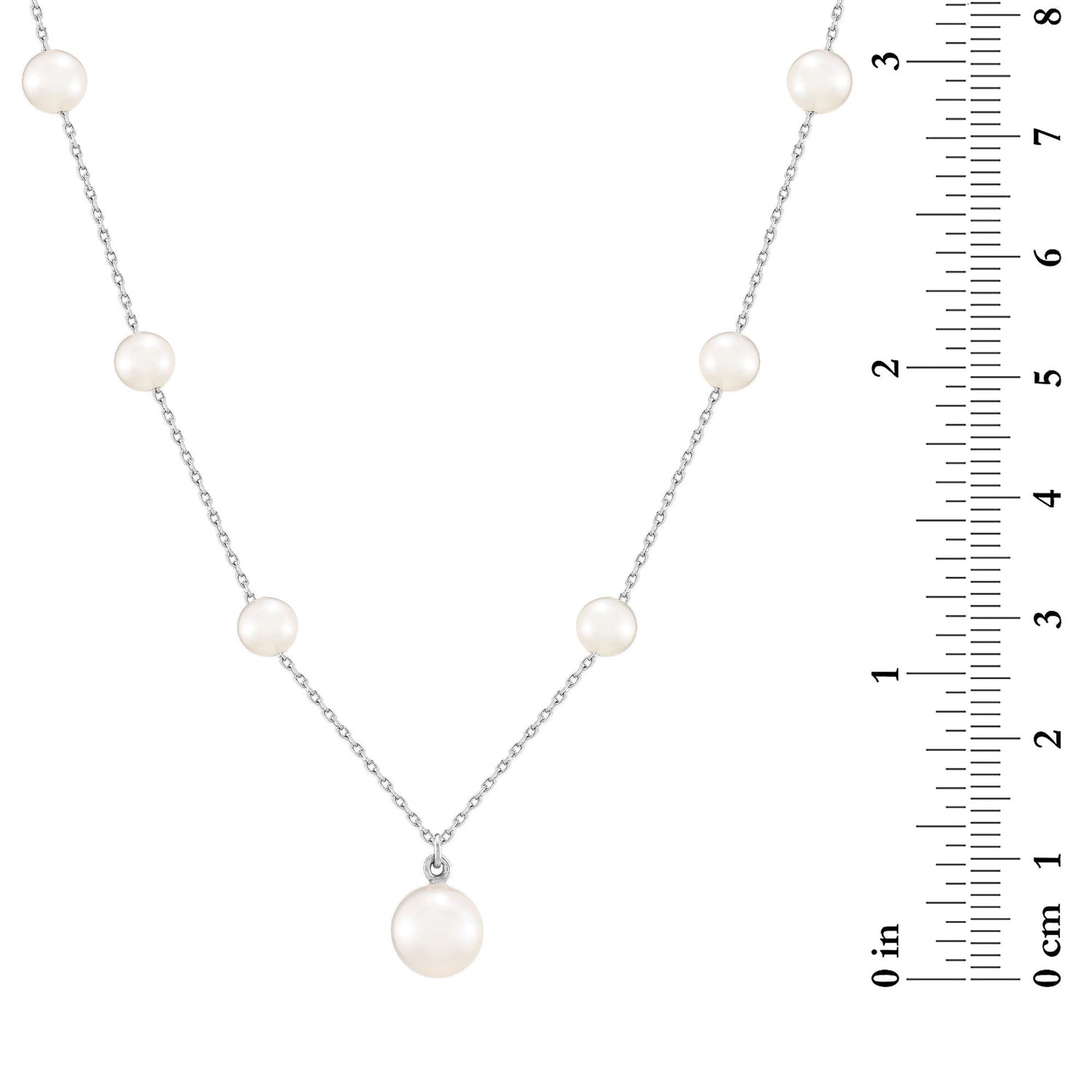 Freshwater Pearl Necklace in Sterling SIlver