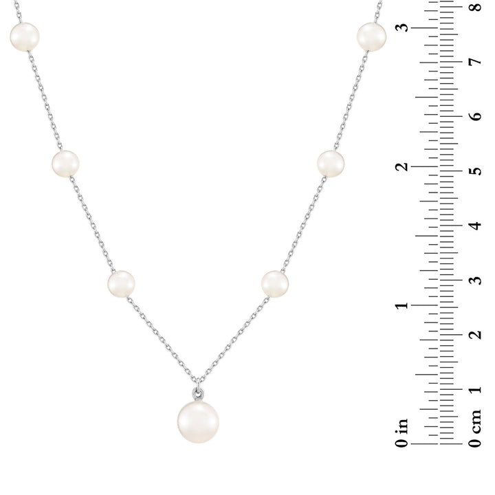 Freshwater Pearl Necklace in Sterling SIlver