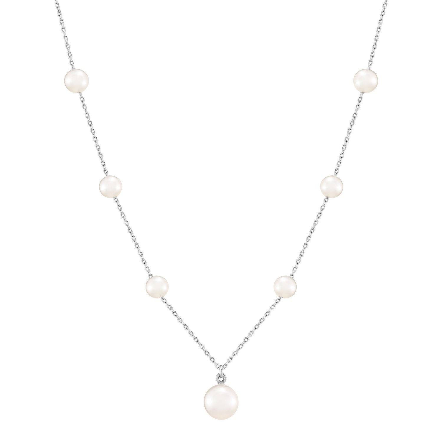 Freshwater Pearl Necklace in Sterling SIlver