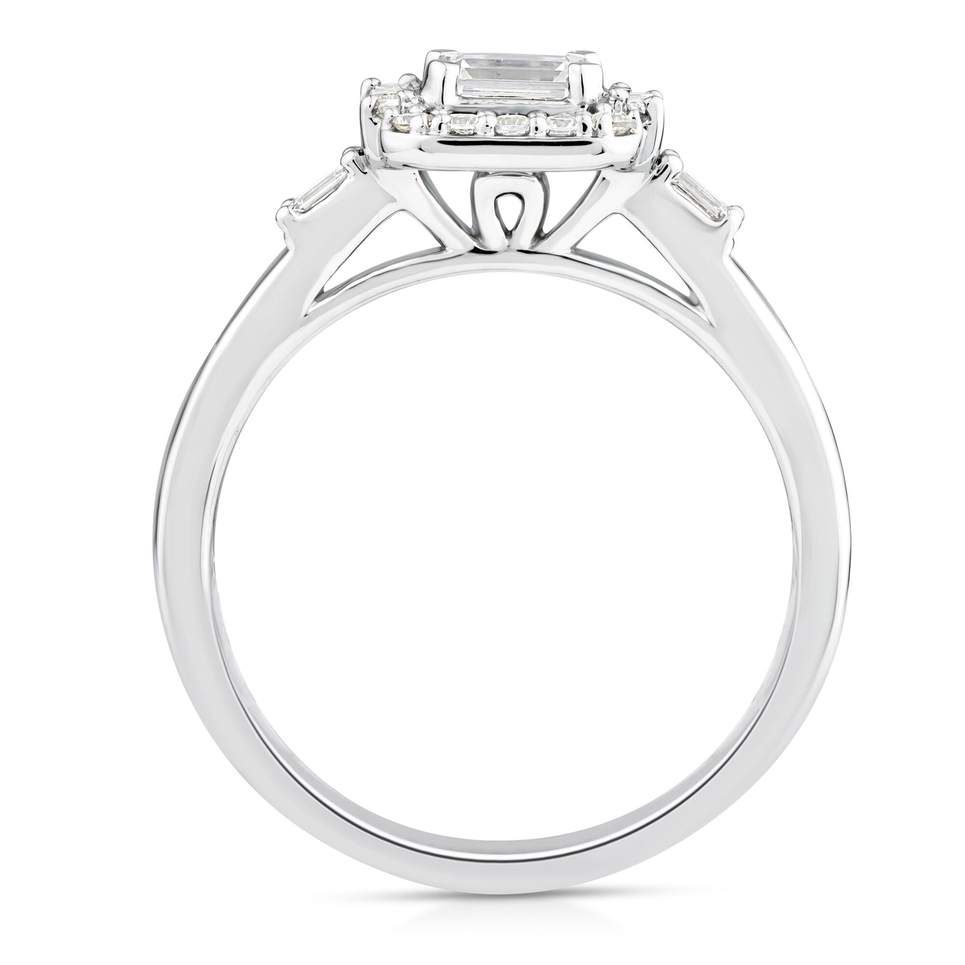 Lab Grown Diamond Emerald-Cut Promise Ring in 10K White Gold (1/2 ct. tw.)