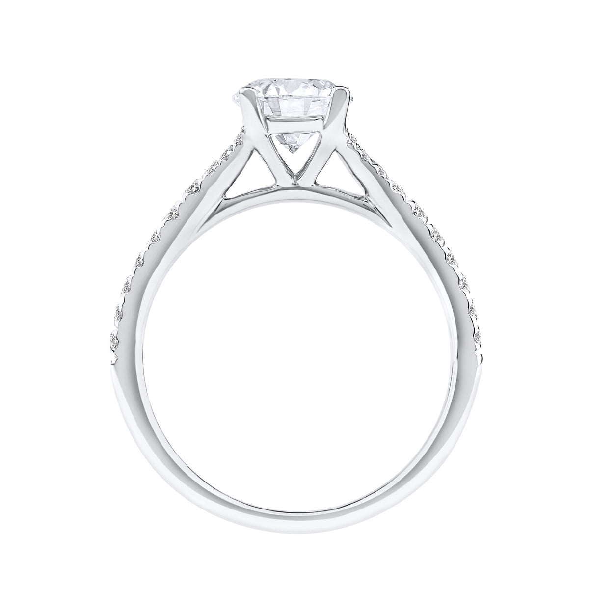 Lab Grown Diamond Engagement Ring in 14K White Gold (1 1/4 ct. tw.)