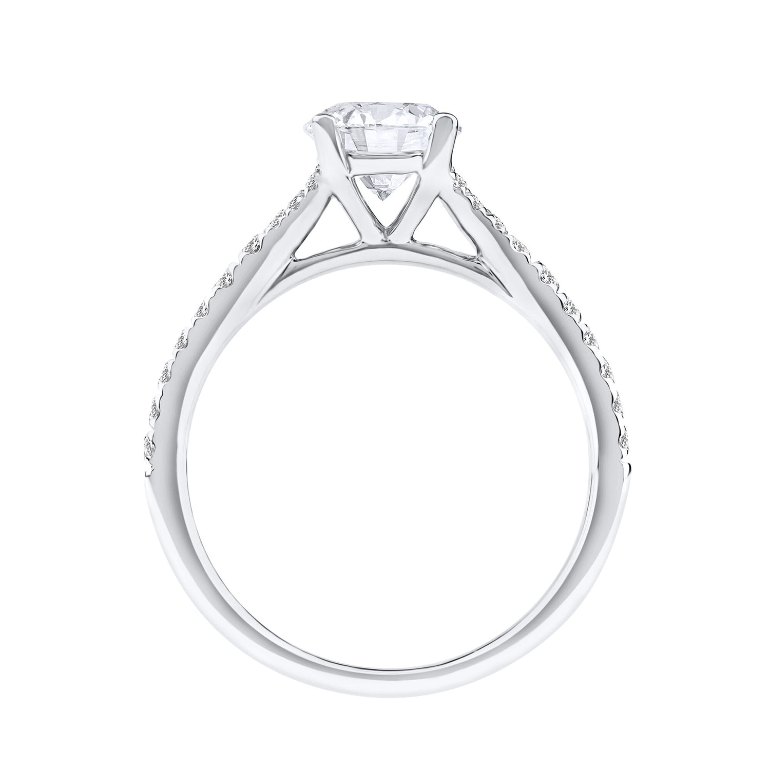 Lab Grown Diamond Engagement Ring in 14K White Gold (1 1/4 ct. tw.)