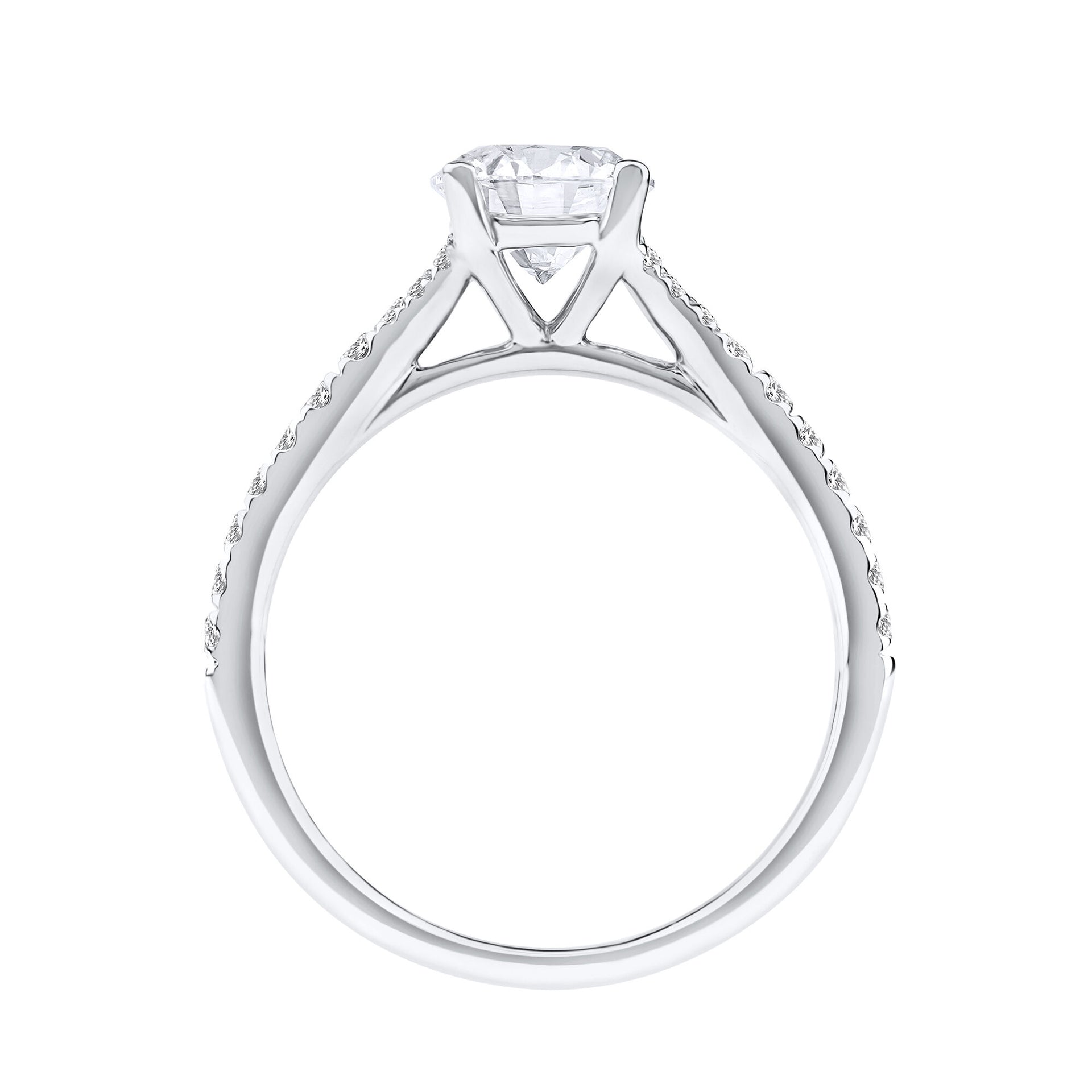Lab Grown Diamond Engagement Ring in 14K White Gold (1 1/4 ct. tw.)