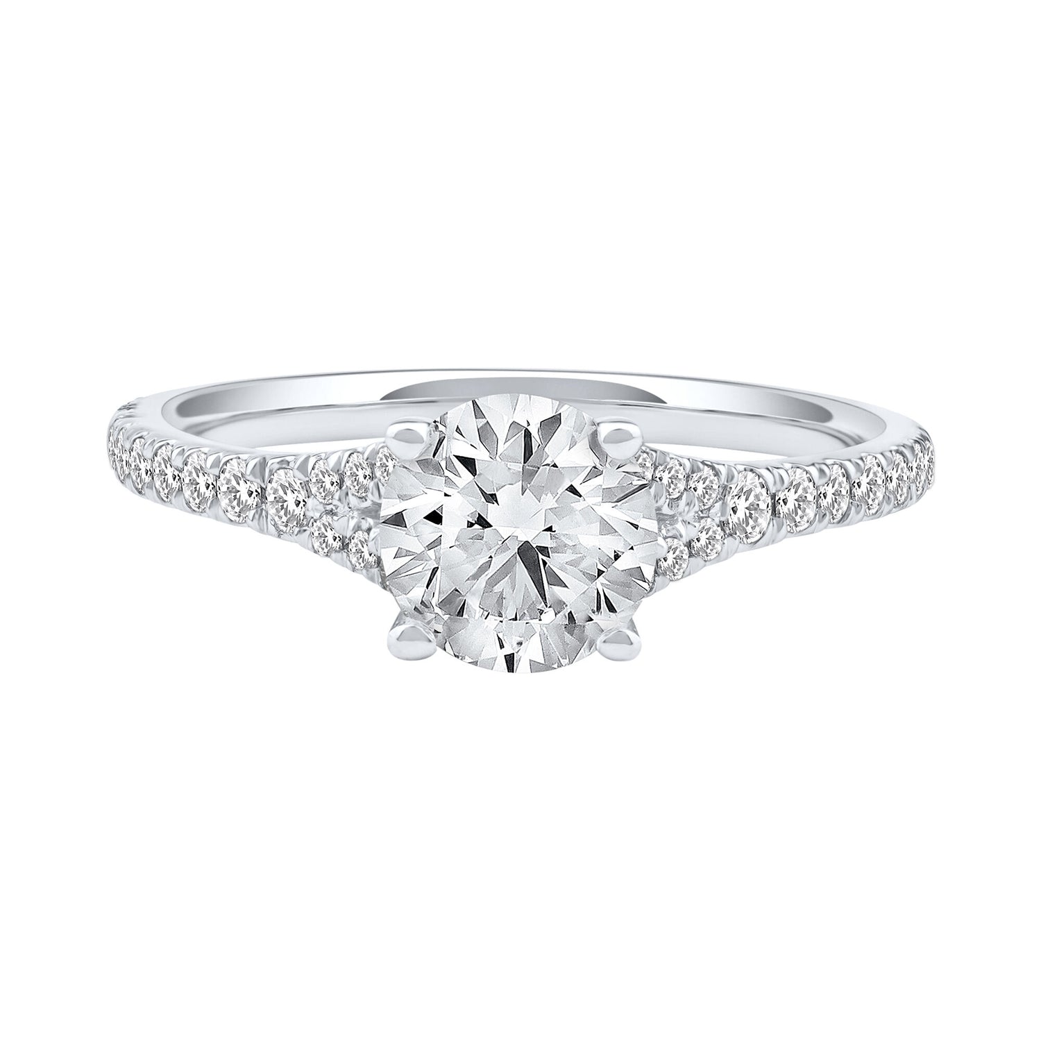Lab Grown Diamond Engagement Ring in 14K White Gold (1 1/4 ct. tw.)