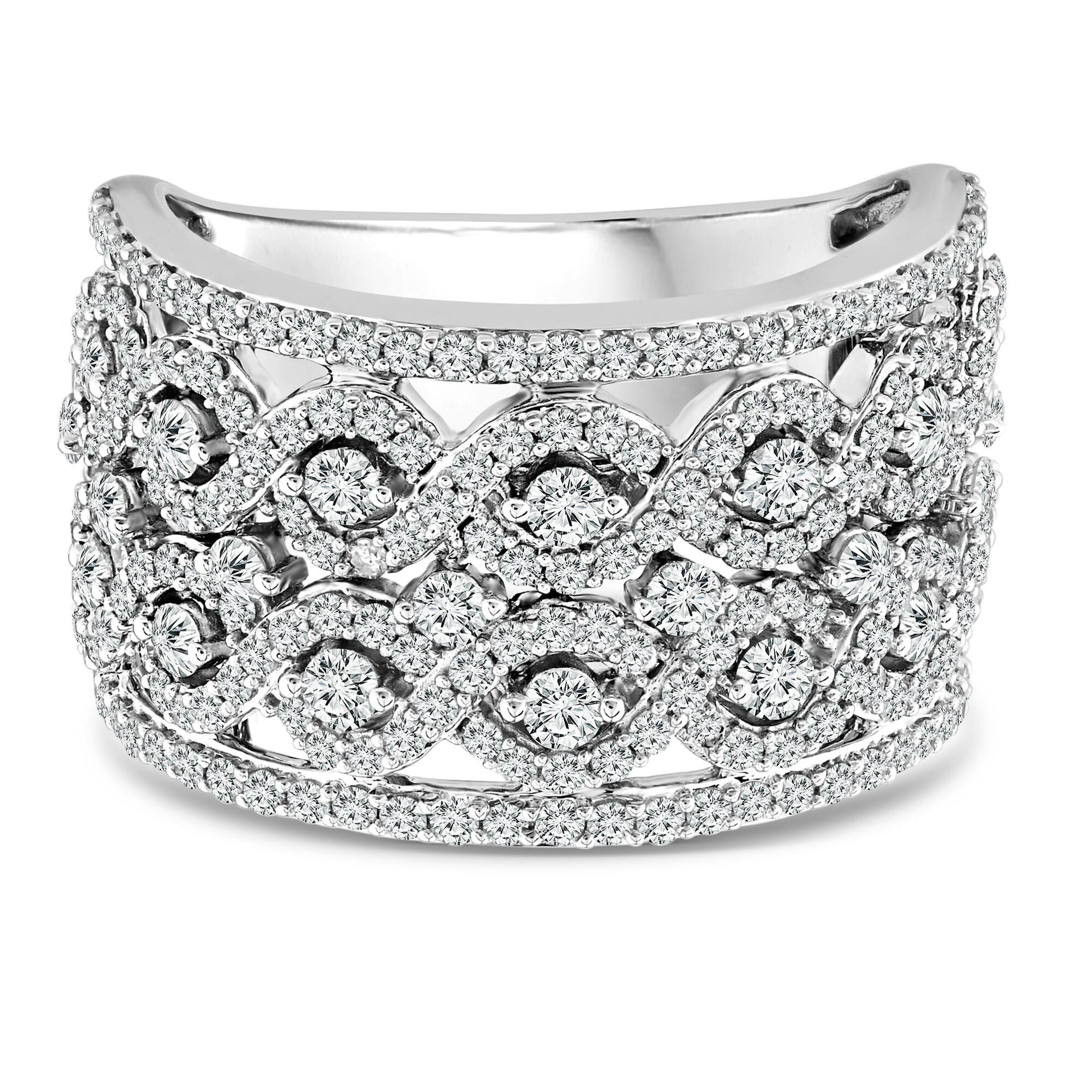 Diamond Multi-Row Band in 14K White Gold (1 1/2 ct. tw.)