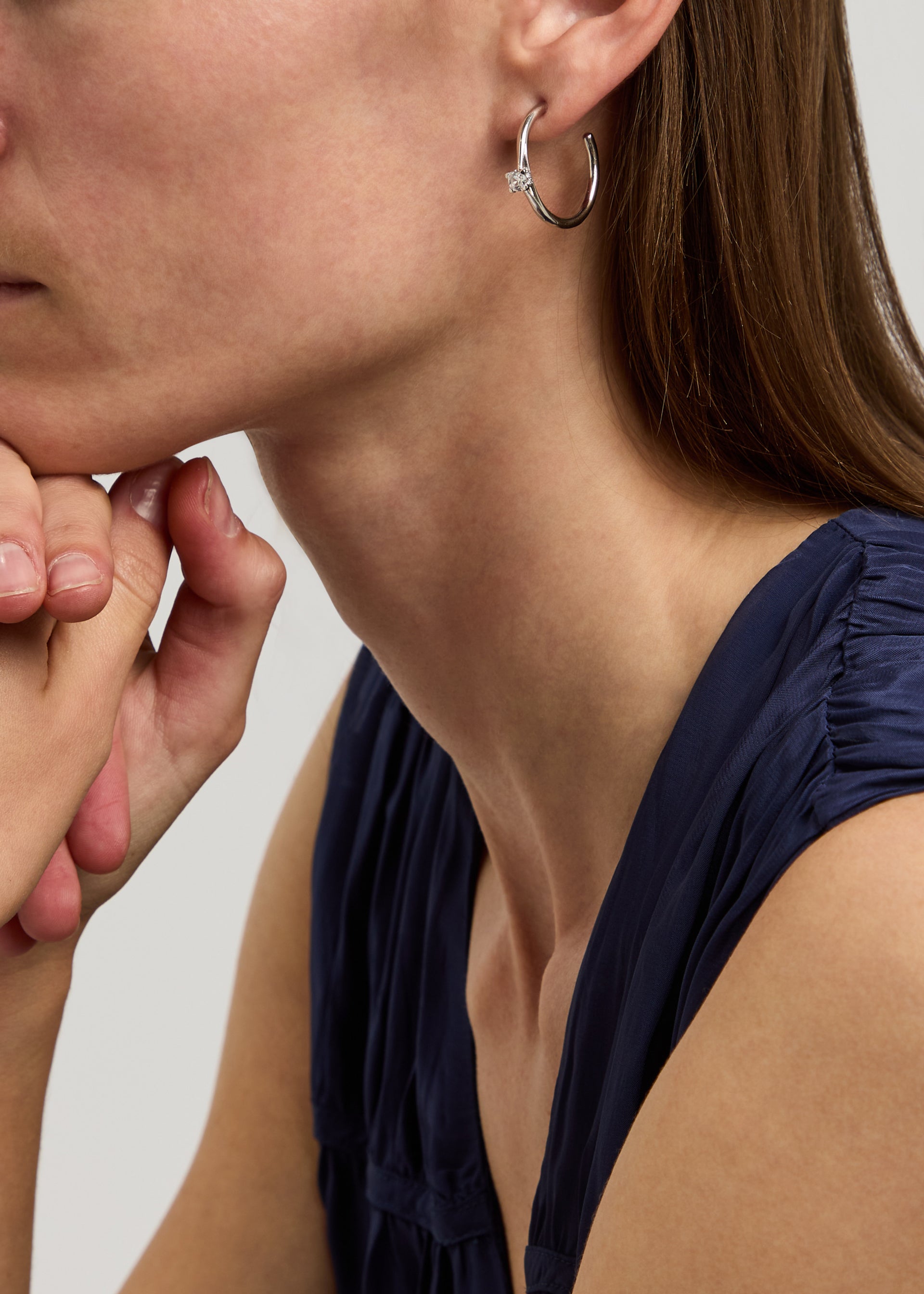 Little Luxuries crystal-embellished hoop earrings