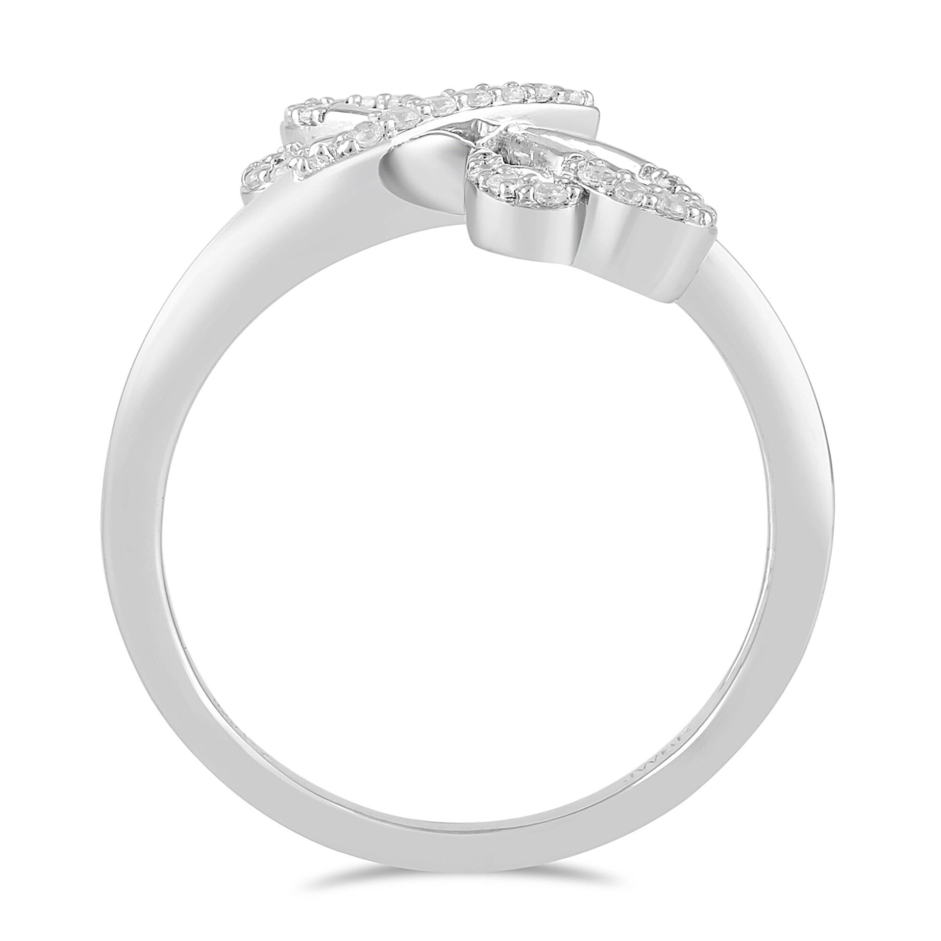 Diamond Dragonfly Ring in Sterling Silver (1/8 ct. tw.)