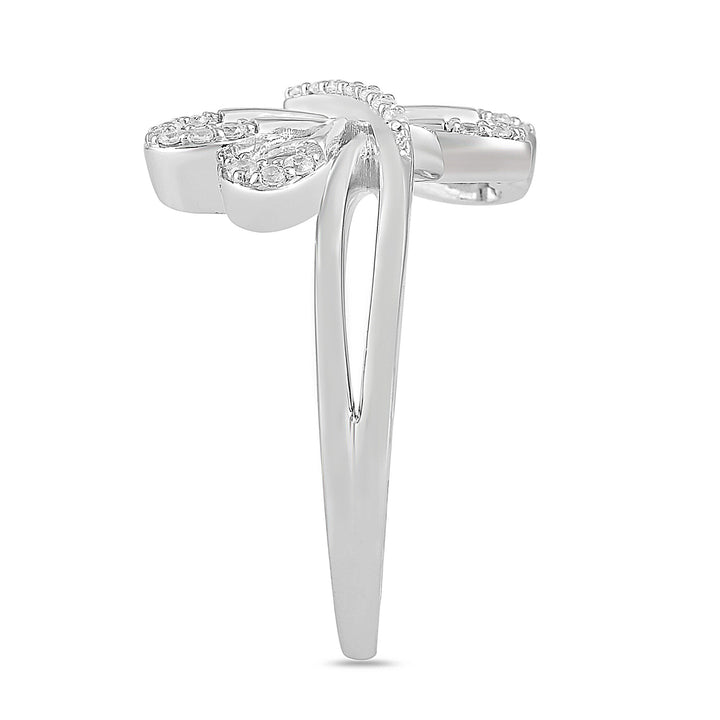 Diamond Dragonfly Ring in Sterling Silver (1/8 ct. tw.)