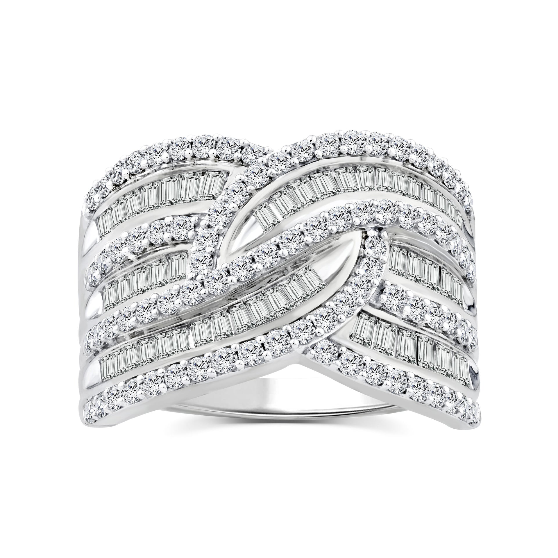 Diamond Multi-Row Band in 10K White Gold (1 1/2 ct. tw.)