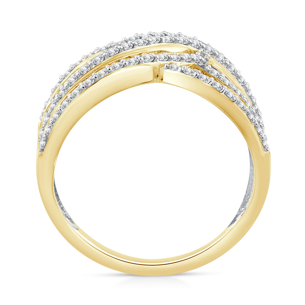 Diamond Multi-Row Band in 10K Yellow Gold (1 1/2 ct. tw.)