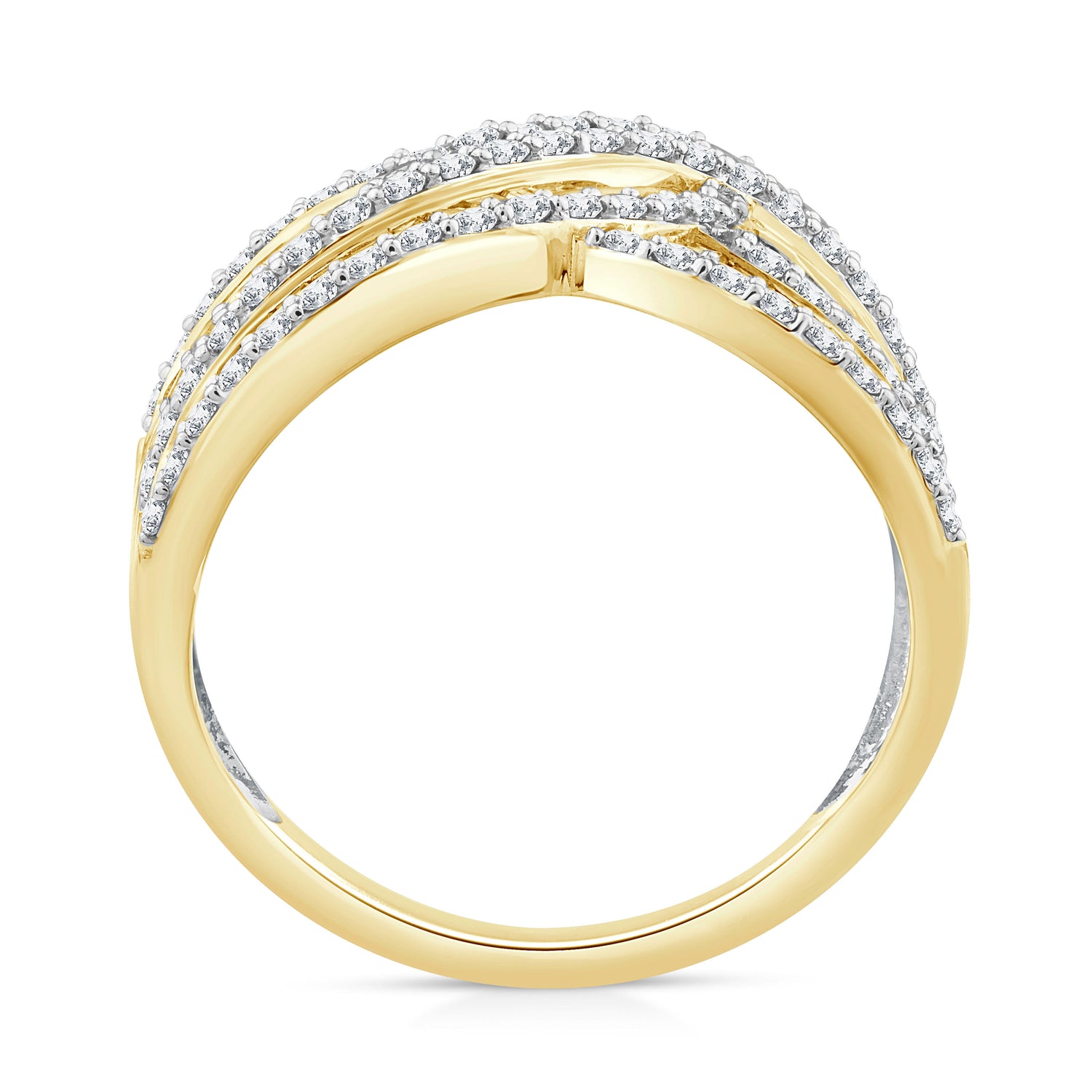 Diamond Multi-Row Band in 10K Yellow Gold (1 1/2 ct. tw.)