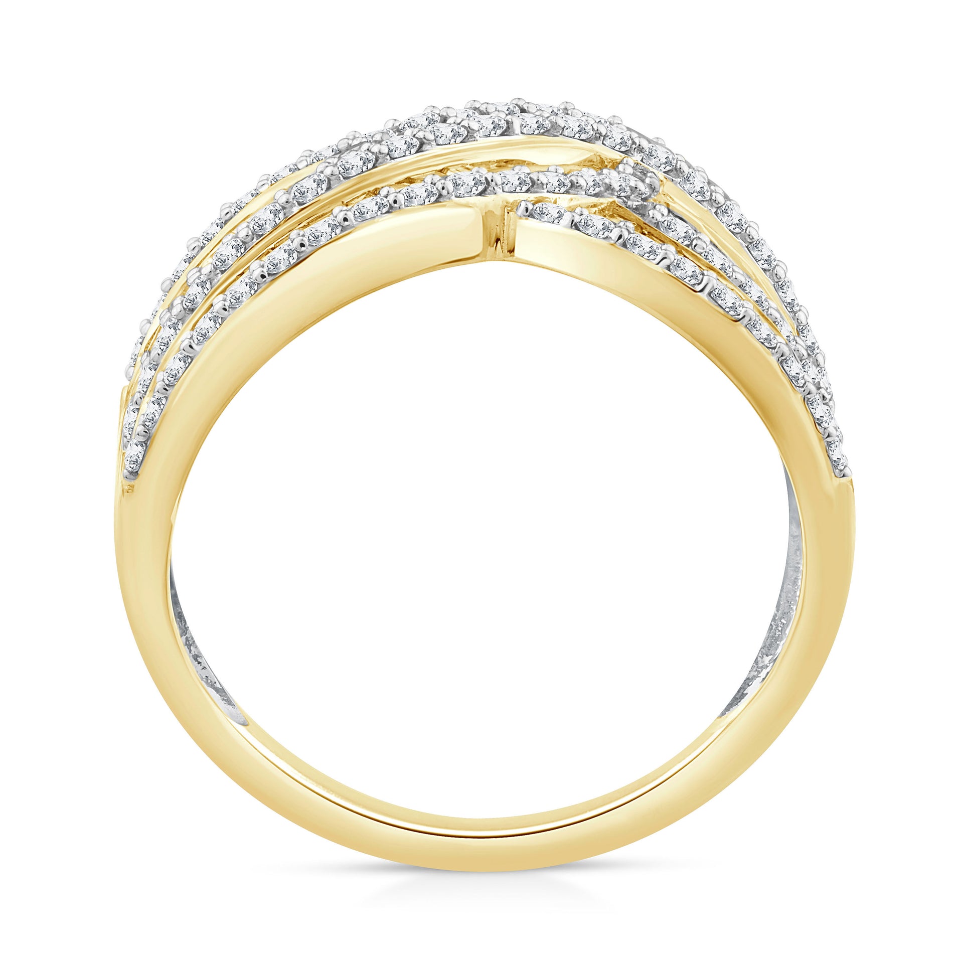 Diamond Multi-Row Band in 10K Yellow Gold (1 1/2 ct. tw.)