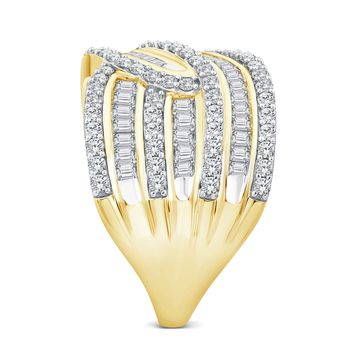 Diamond Multi-Row Band in 10K Yellow Gold (1 1/2 ct. tw.)