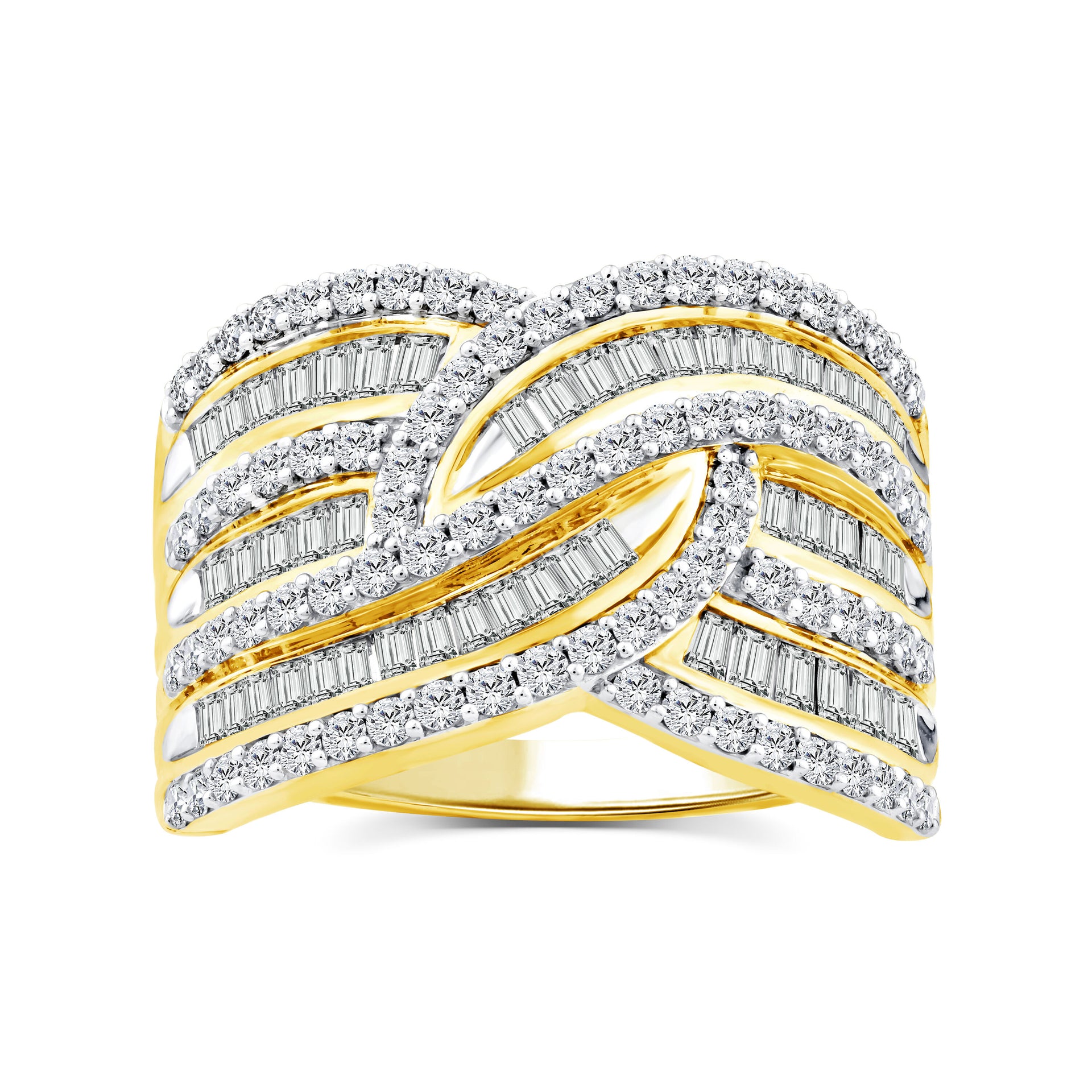 Diamond Multi-Row Band in 10K Yellow Gold (1 1/2 ct. tw.)