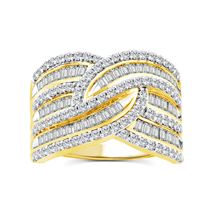 Diamond Multi-Row Band in 10K Yellow Gold (1 1/2 ct. tw.)