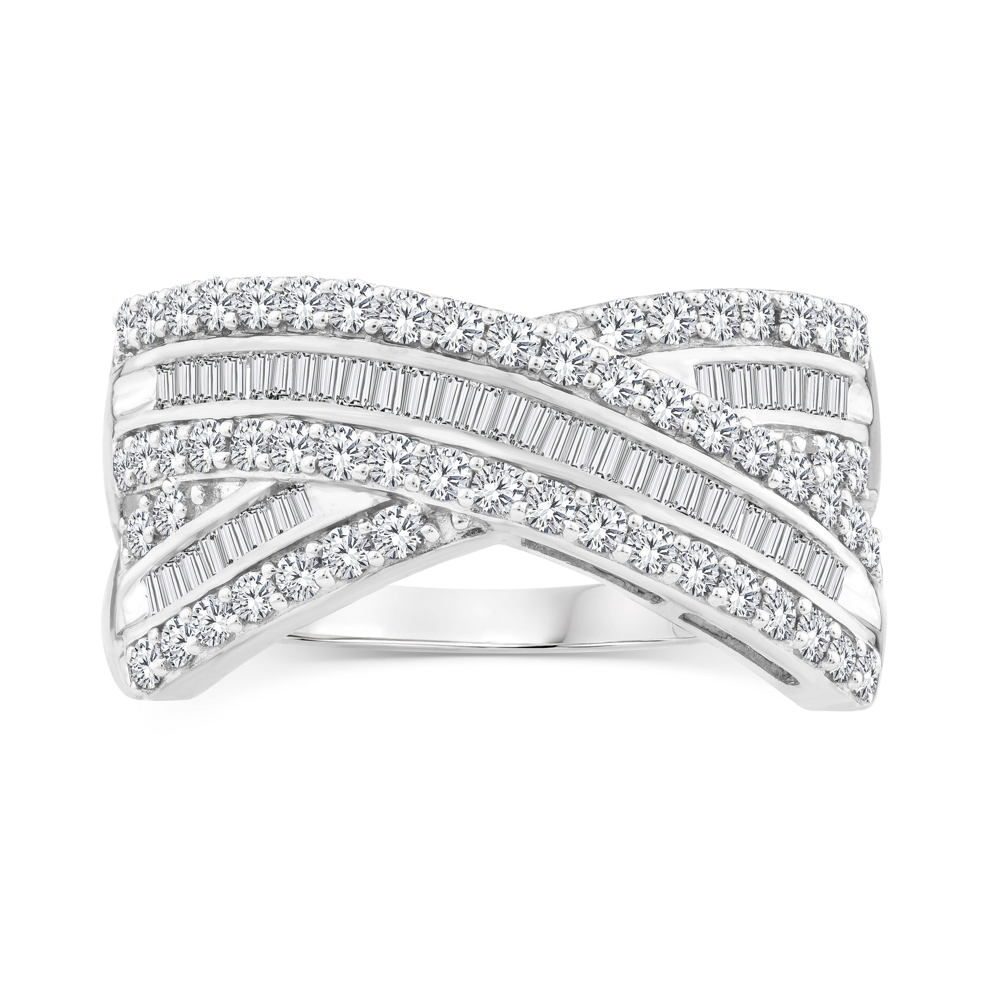 Multi-Row Diamond Band in 10K White Gold (1 ct. tw.)