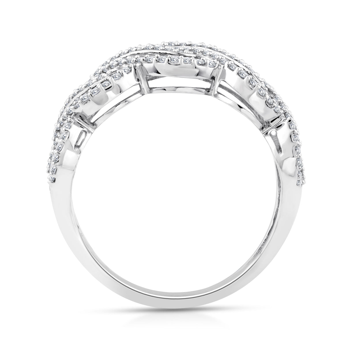 Diamond Woven Band in 10K White Gold (1 ct. tw.)