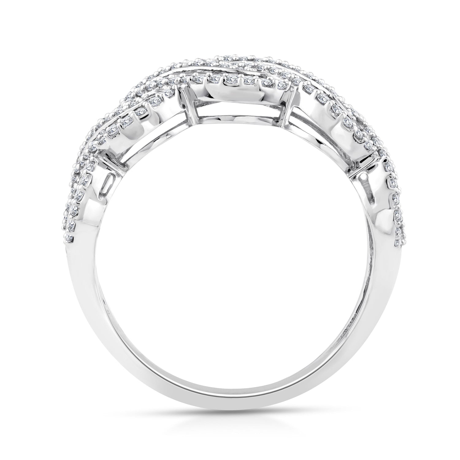 Diamond Woven Band in 10K White Gold (1 ct. tw.)