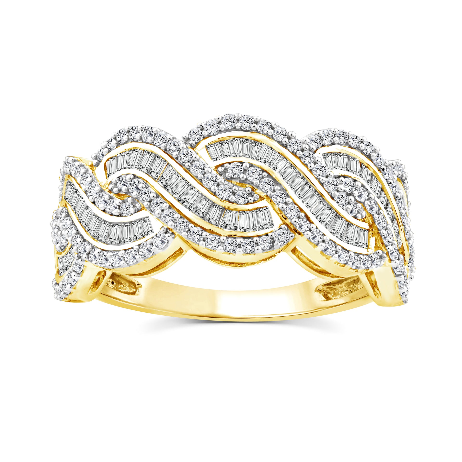 Diamond Woven Band in 10K Yellow Gold (1 ct. tw.)