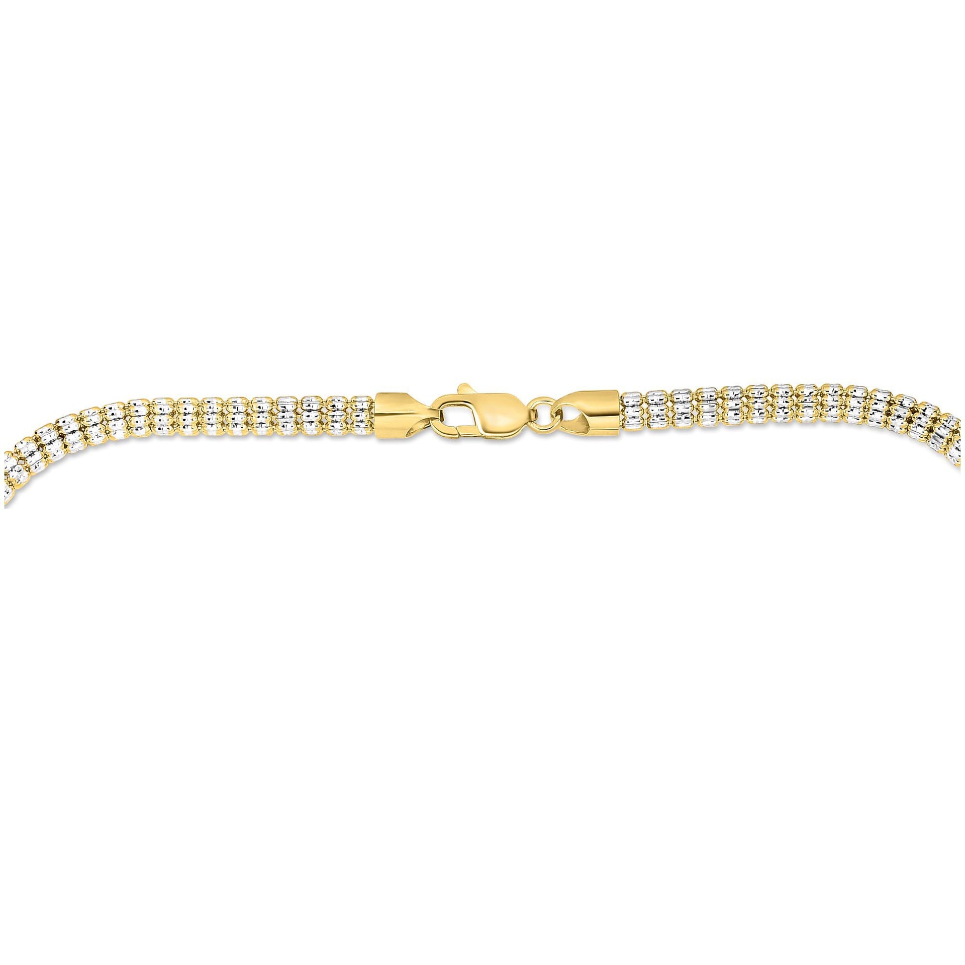 Ice Chain in 14K Yellow and White Gold, 4.25MM, 22"