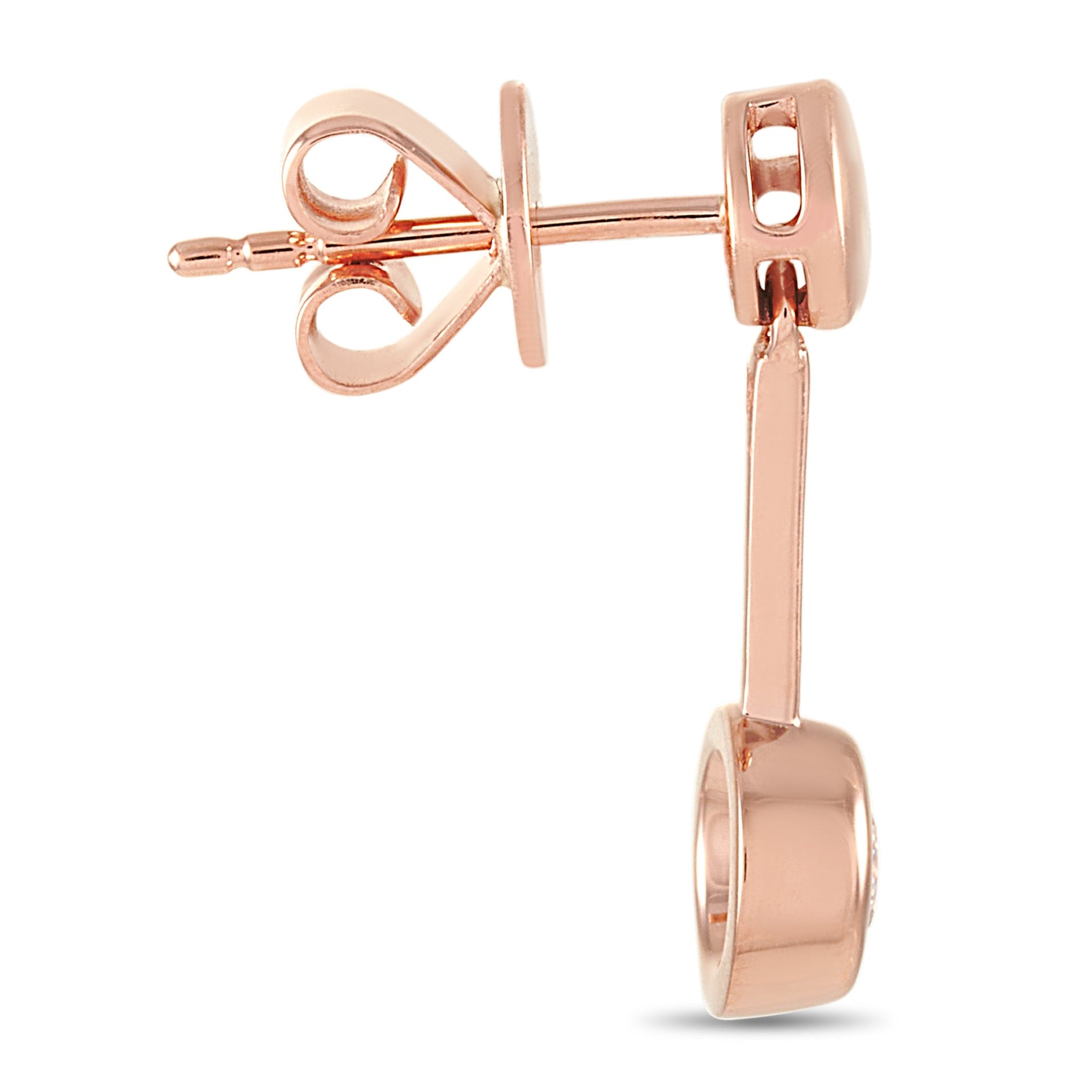 14K Rose Gold 0.58 ct Diamond Earrings