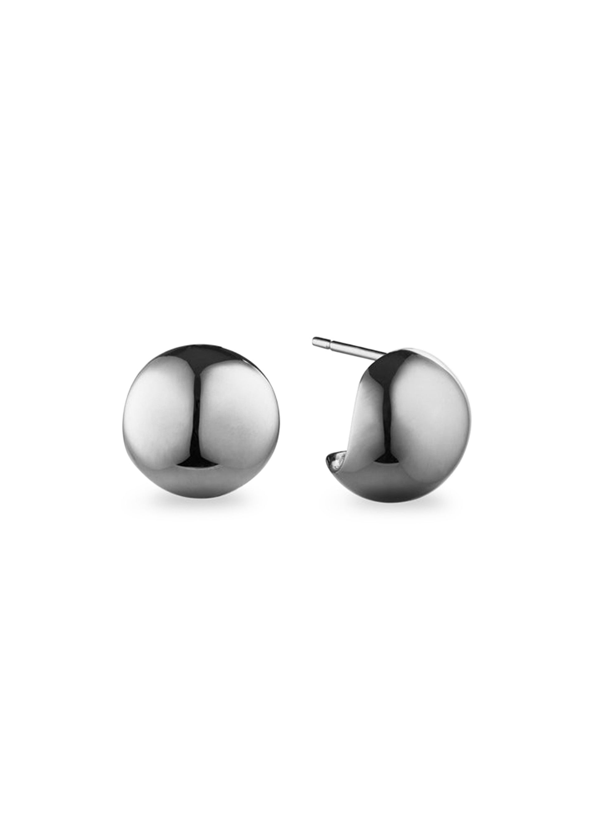 Boule small sterling silver stud earrings