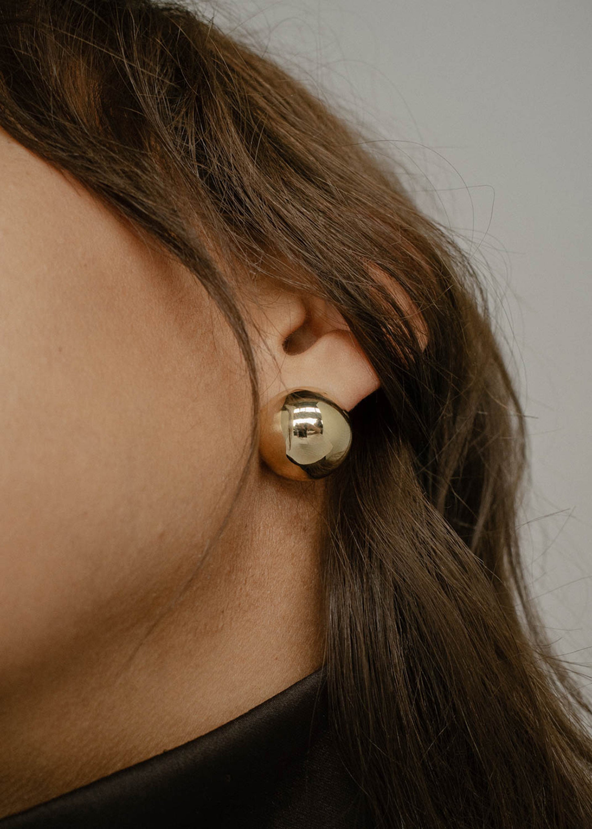 Boule 14kt gold vermeil stud earrings