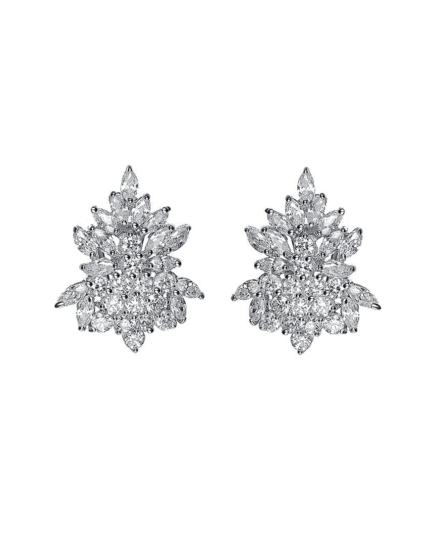 Genevive Silver CZ Earrings