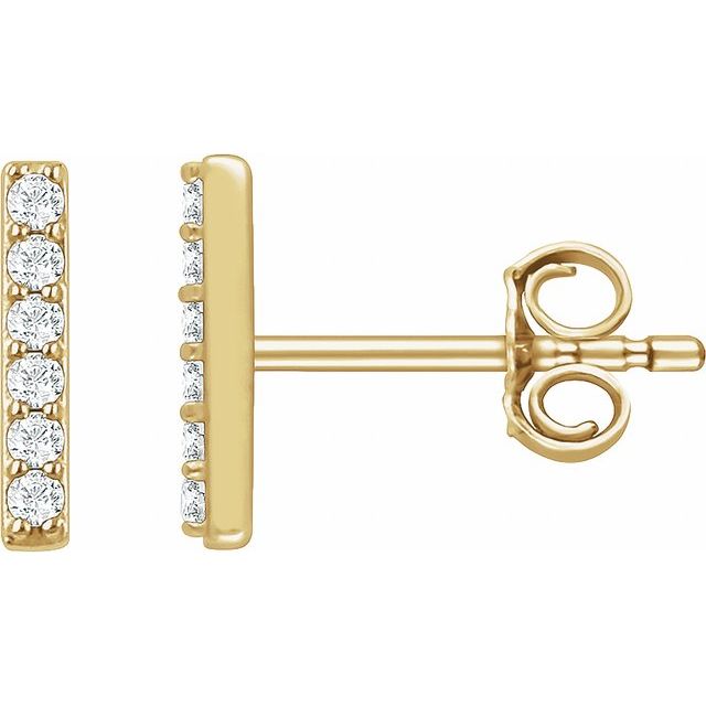 1.10Ct Lab-grown Diamond Earrings in 14K Yellow Gold