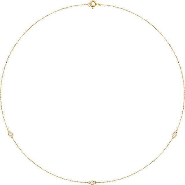 1.5Ct Lab-grown Diamond Necklace in 14K Yellow Gold