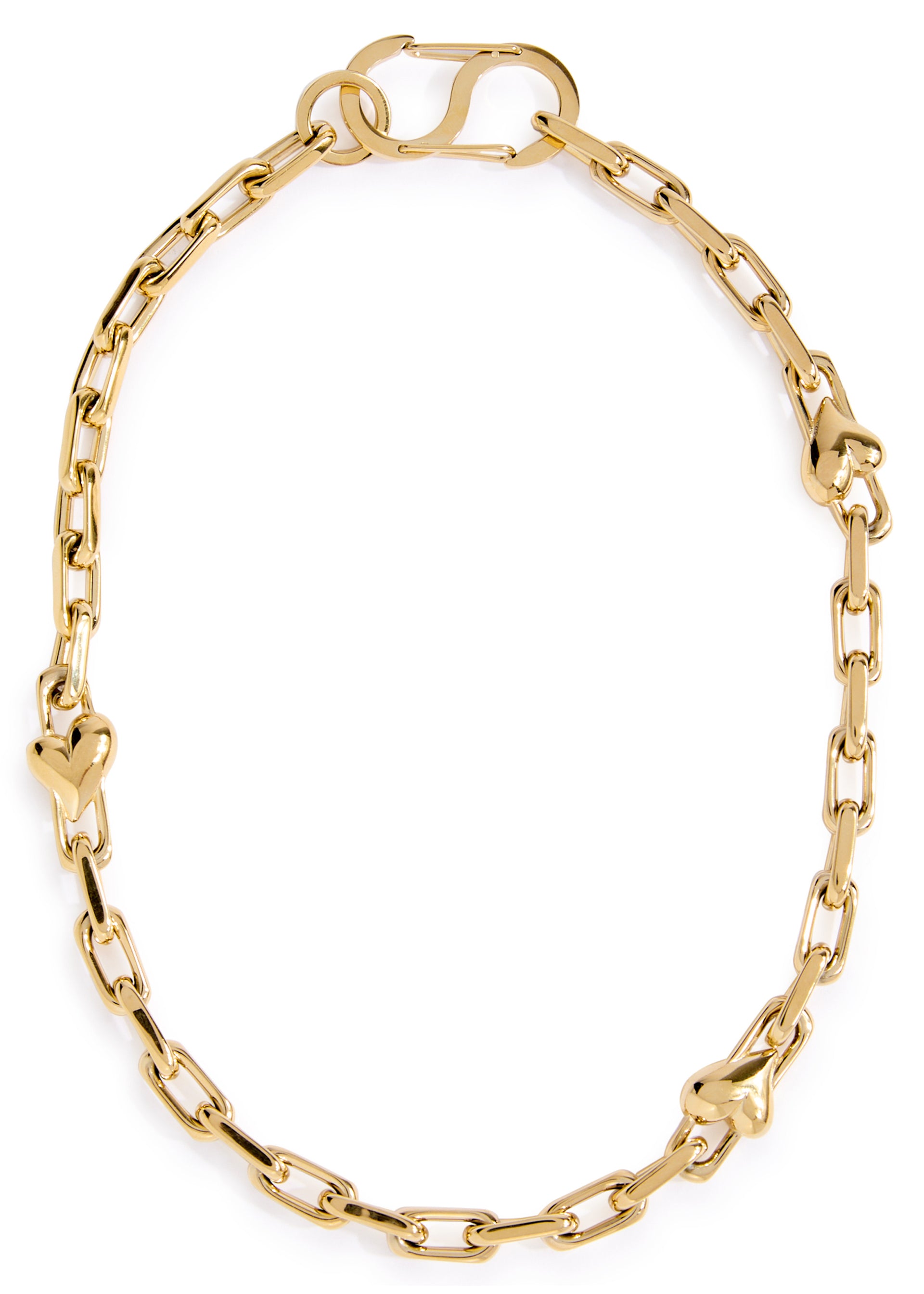 Art Heart 14kt gold-plated necklace
