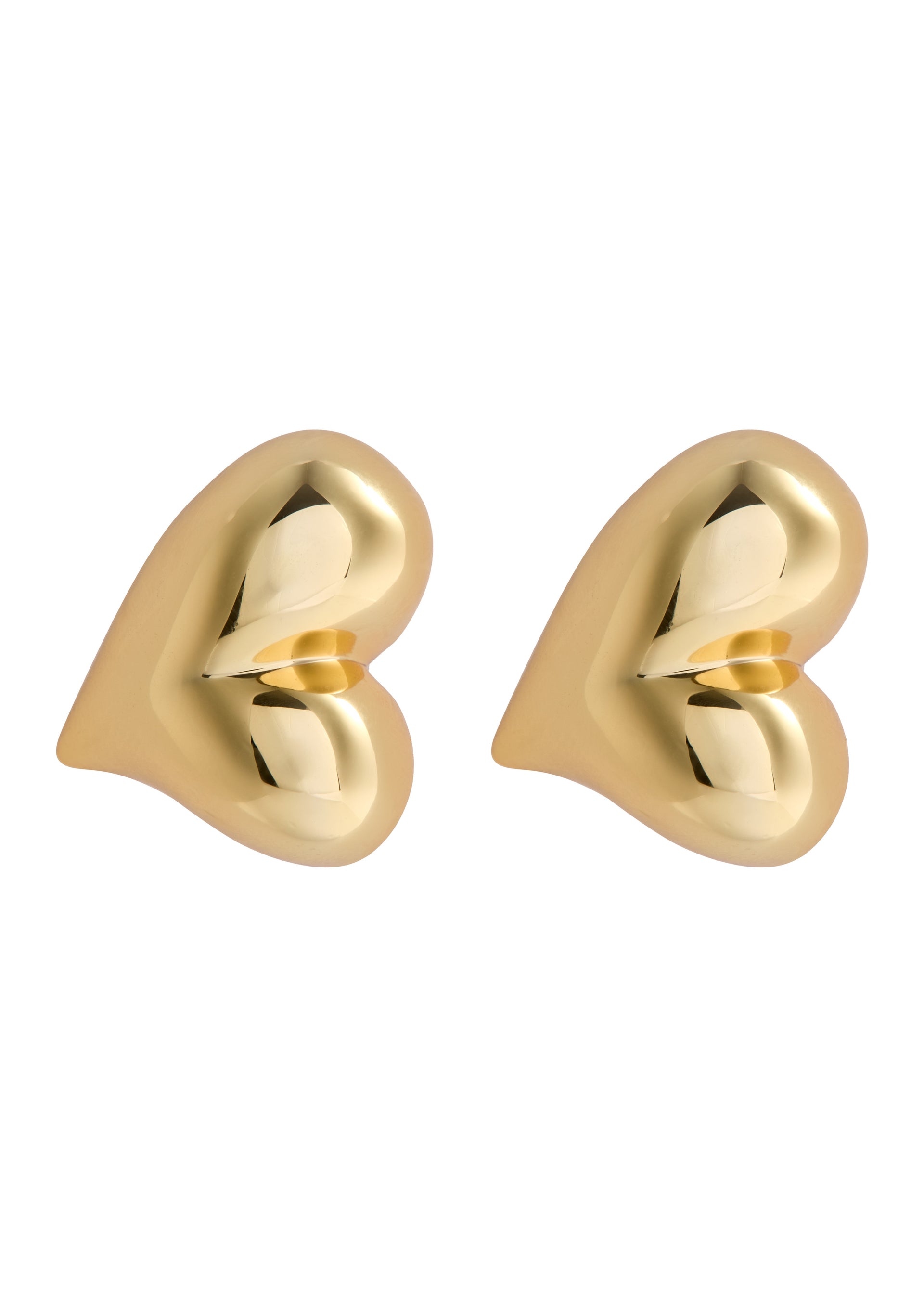 Art Heart 14kt gold-dipped stud earrings