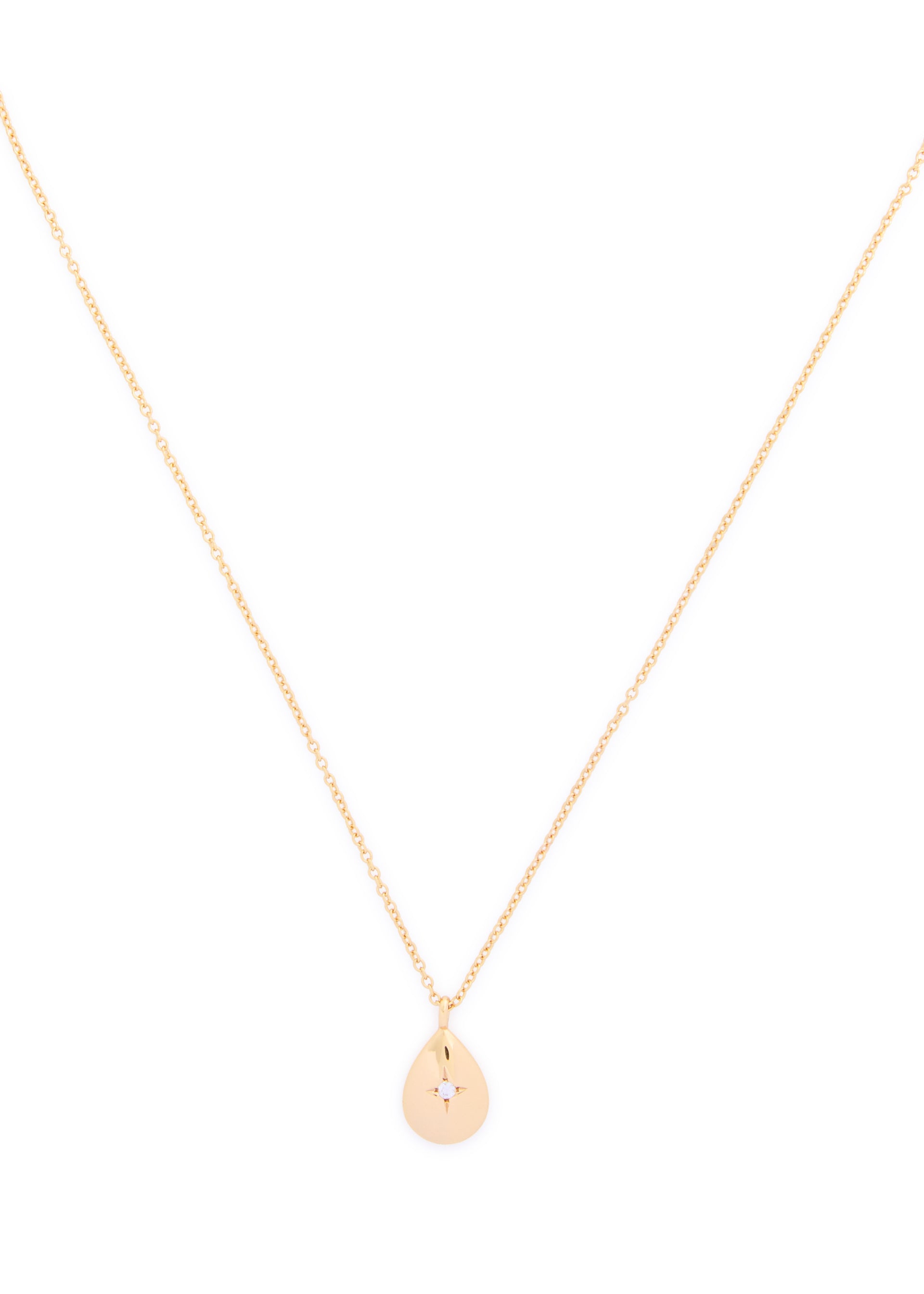 Pear 18kt gold-plated necklace