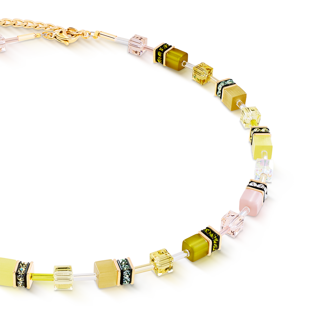 GeoCUBE® Iconic necklace Olive Blossom