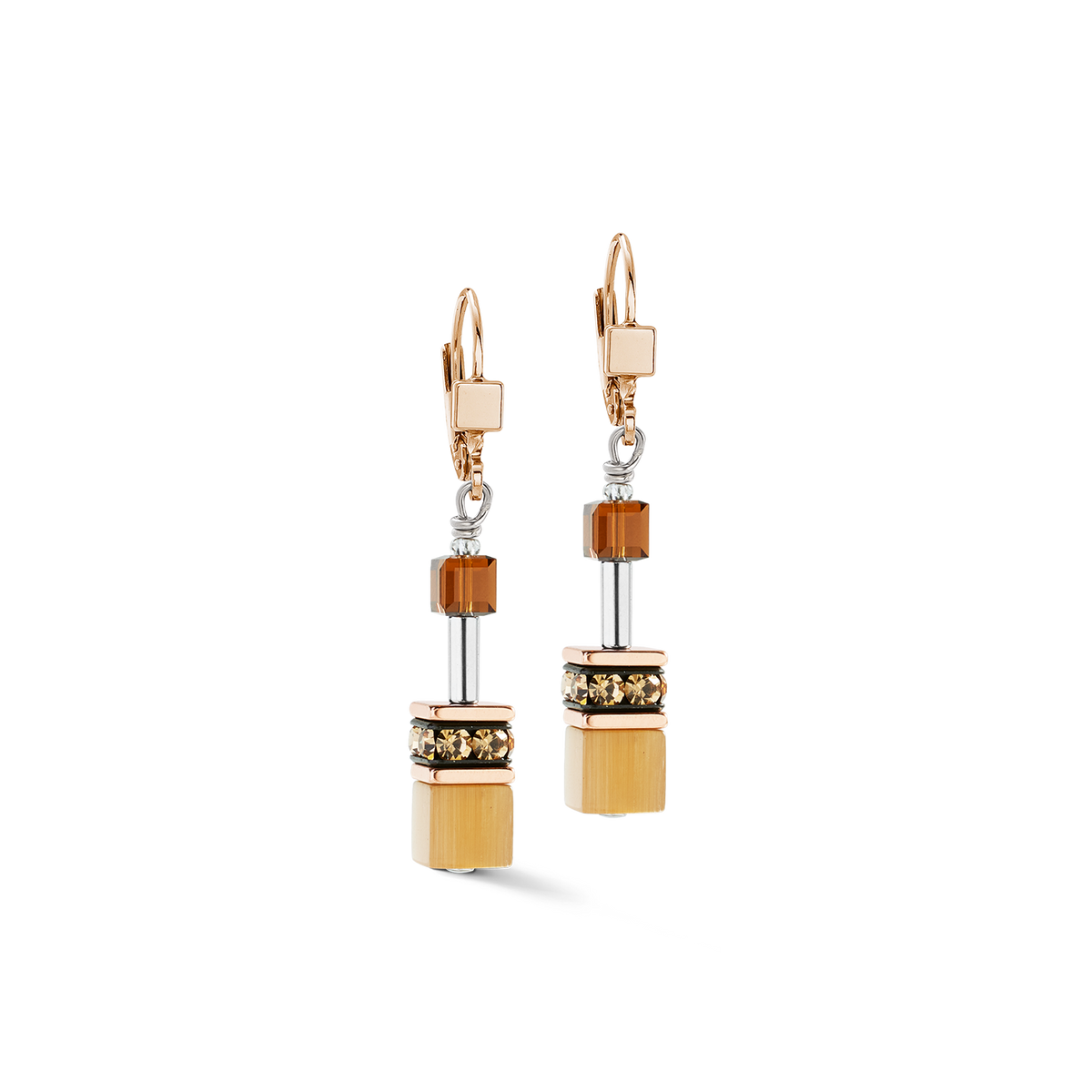 GeoCUBE® Iconic Earrings Mocha Mousse